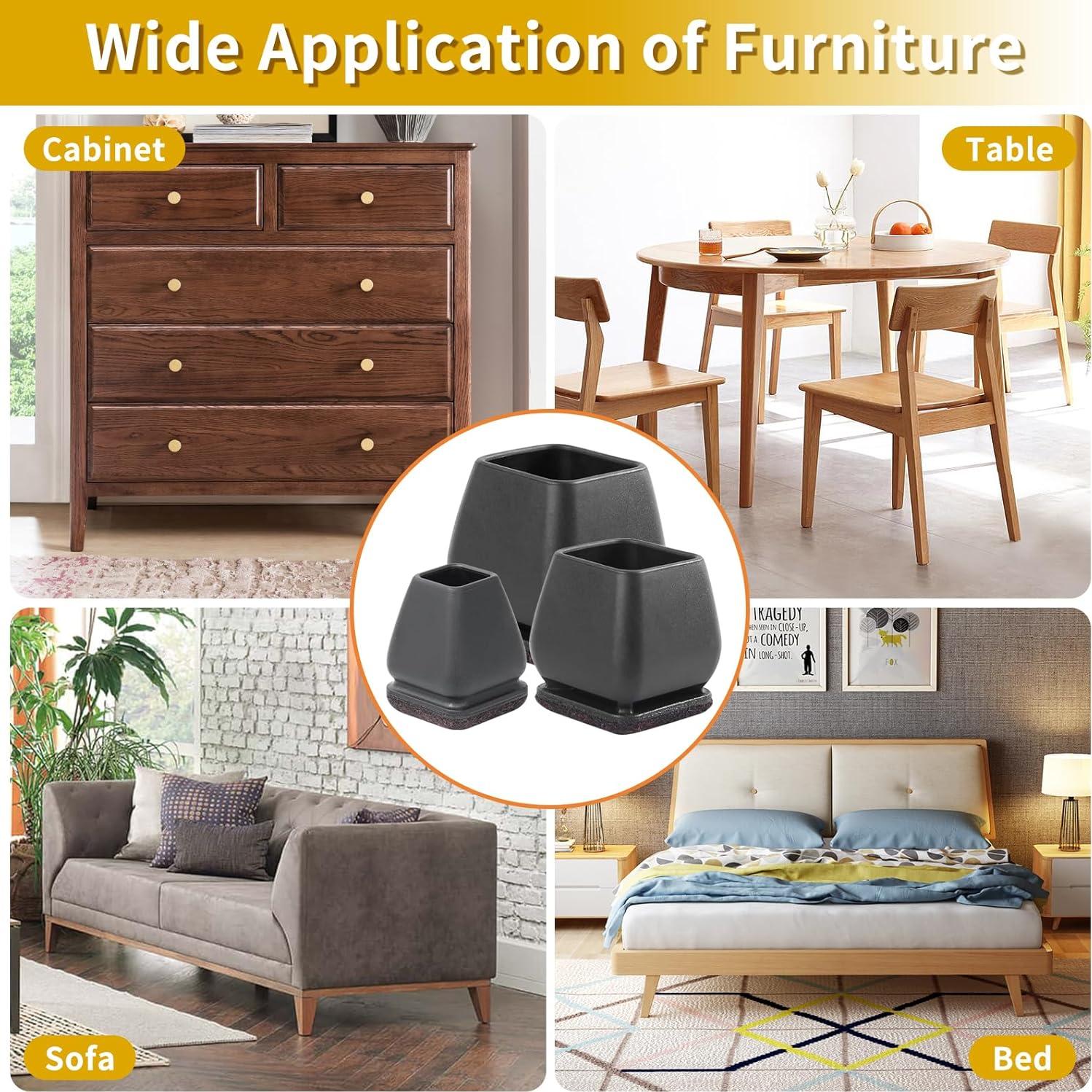 Ezprotekt 24 Protectores de Suelo de Silicona para Patas Cuadradas