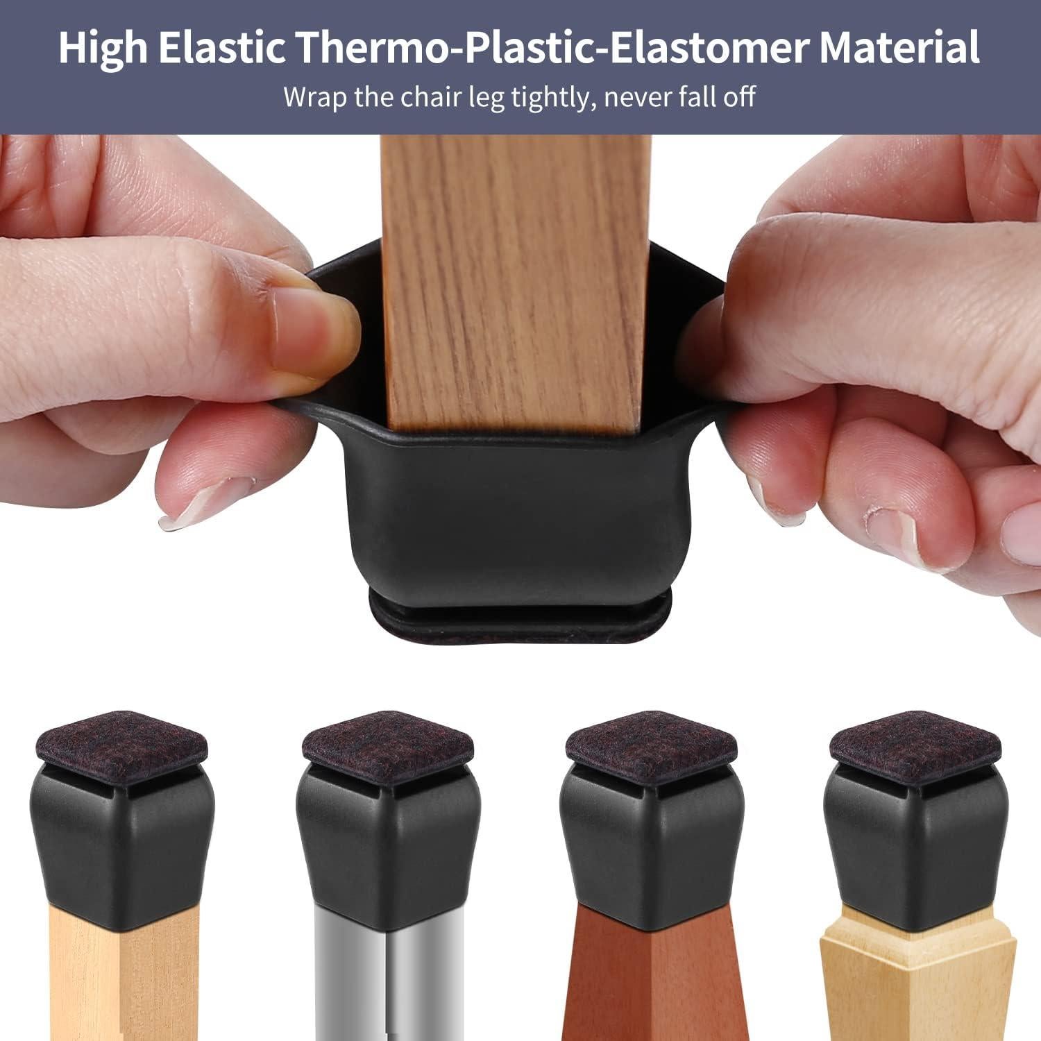 Ezprotekt 24 Protectores de Suelo de Silicona para Patas Cuadradas