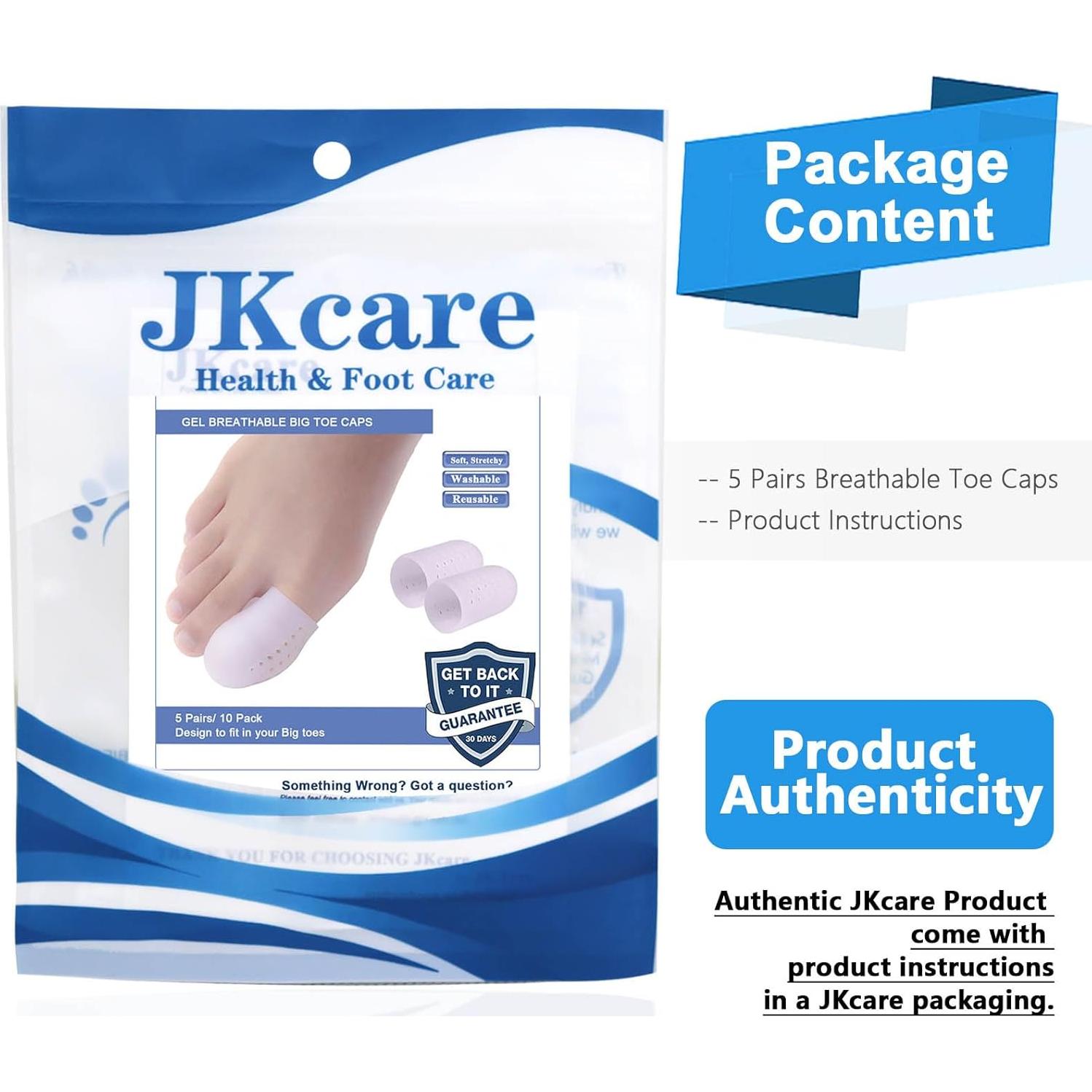JKcare 10 Protectores de Dedos Grandes con Agujeros Transpirables
