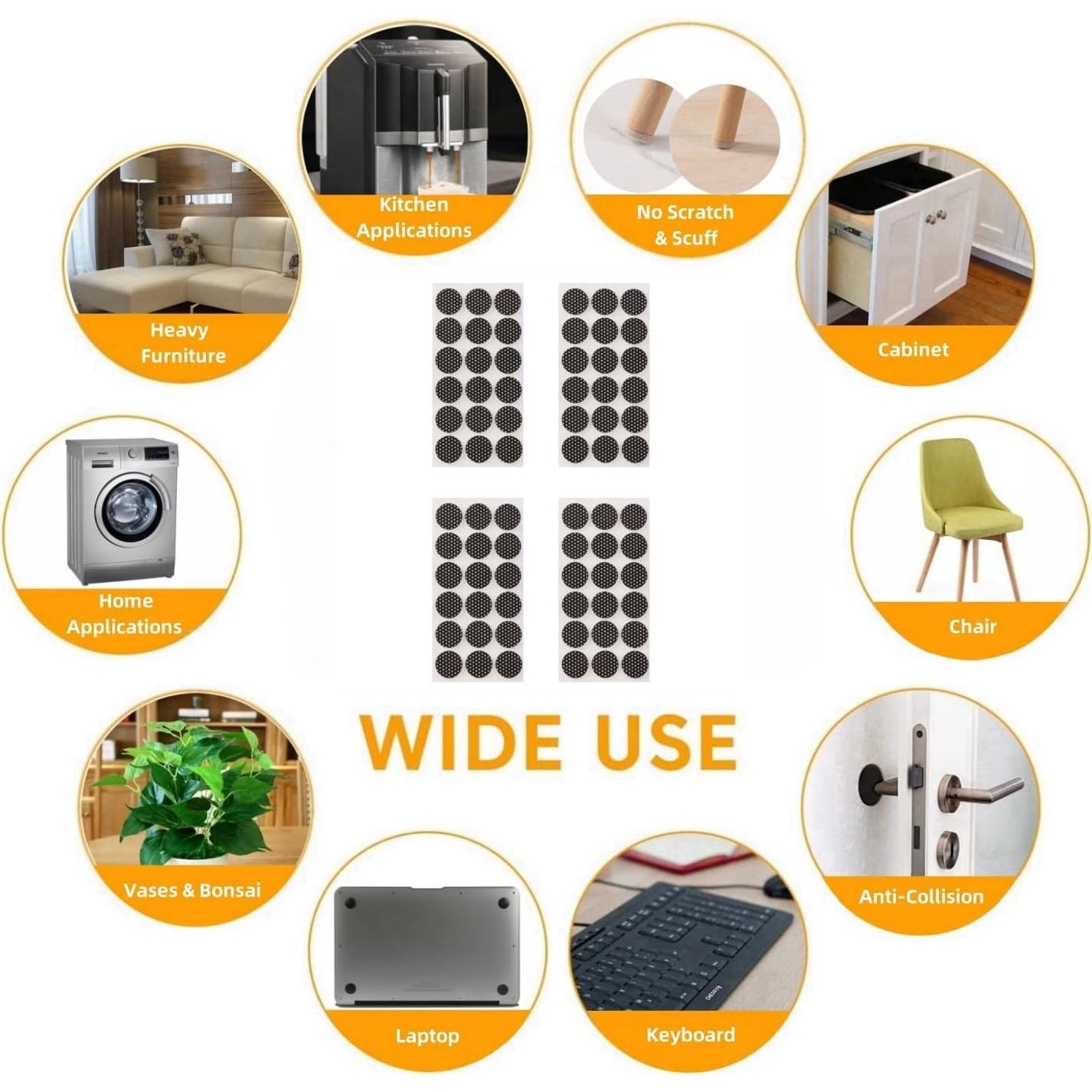 Almohadillas Antideslizantes Furnigear 72 Pcs 2.54 cm Redondas