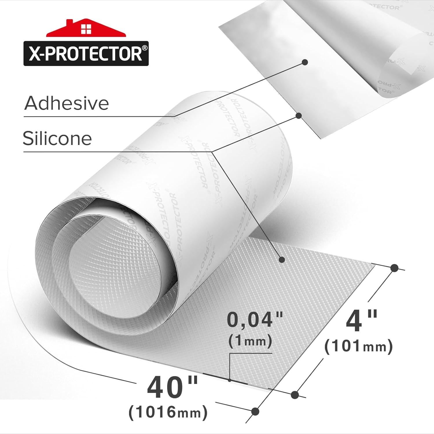 Almohadilla Antideslizante X-Protector 40x4 cm Silicona Blanca