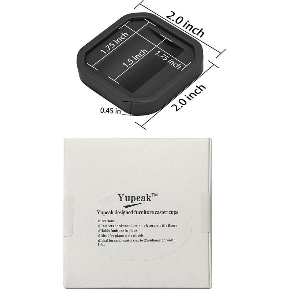 Tazas de Silicona Antideslizantes Yupeak 4 Unidades 5.08cm