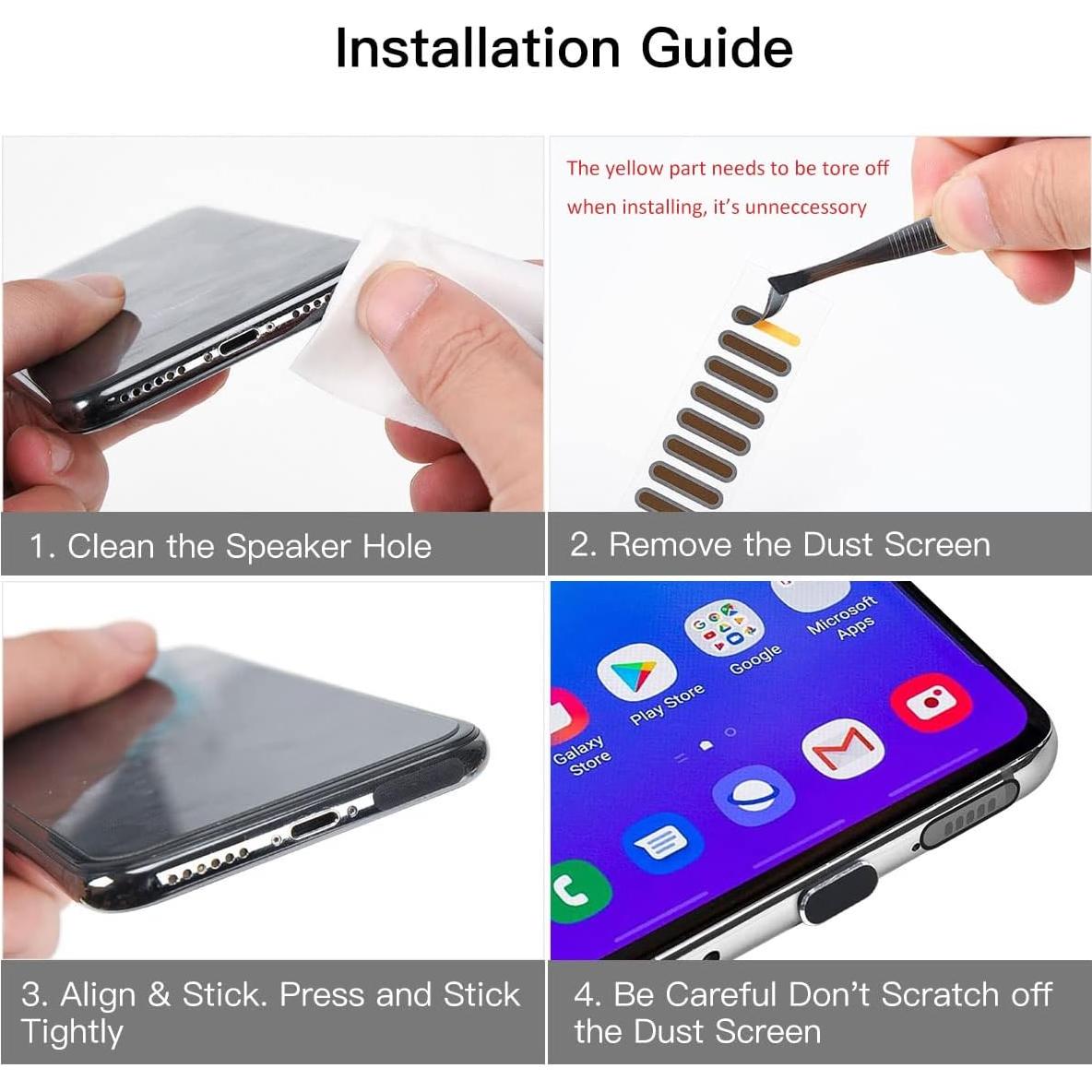 Set 5 Tapones Anti Polvo USB C + Pegatinas Altavoz - imComor