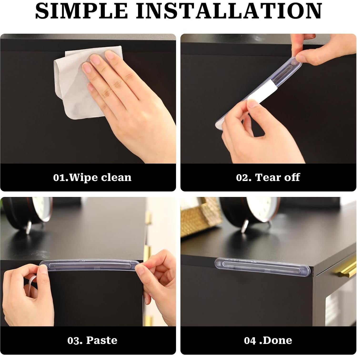 Protector de Pared de Silla MOZEAT LENS - 6 Bumpers Transparentes de PVC