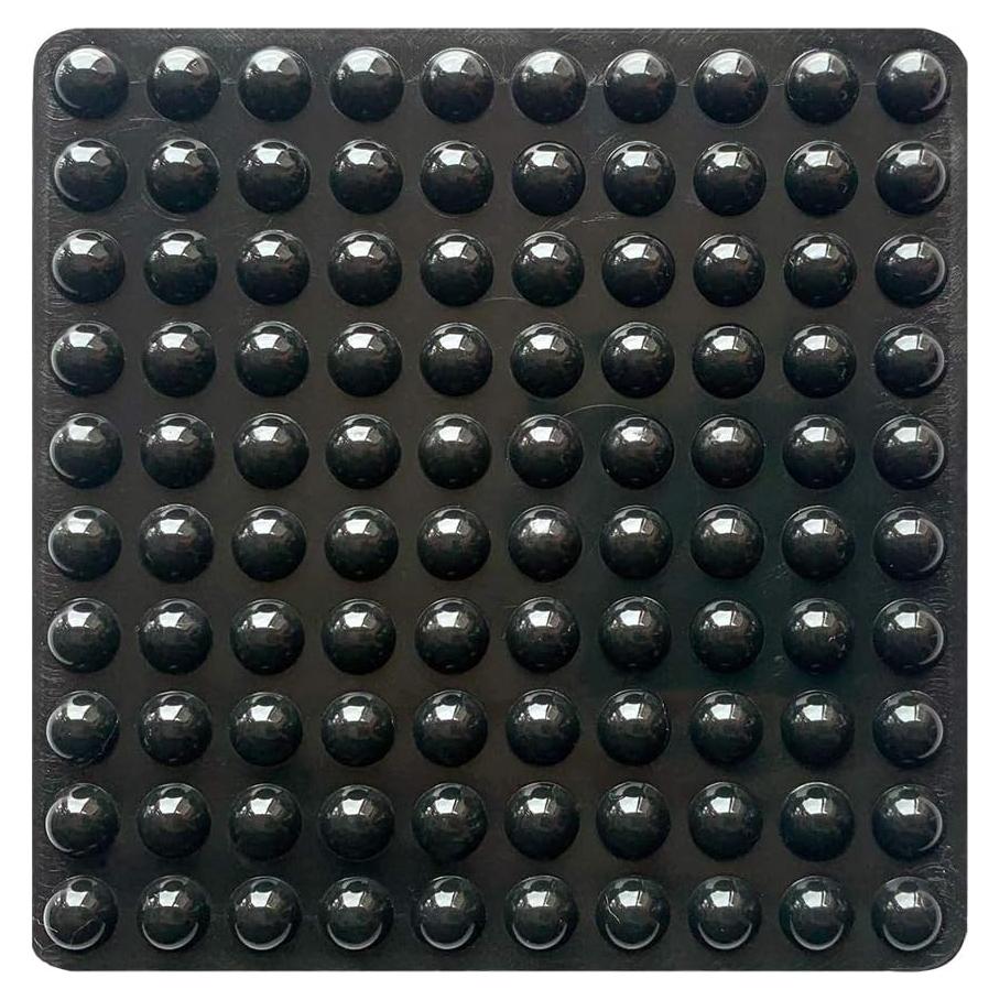 Paquete de 100 Almohadillas Adhesivas de Silicona para Muebles - Negro