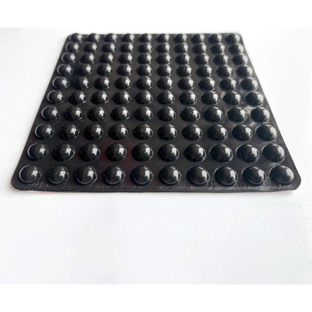 Paquete de 100 Almohadillas Adhesivas de Silicona para Muebles - Negro