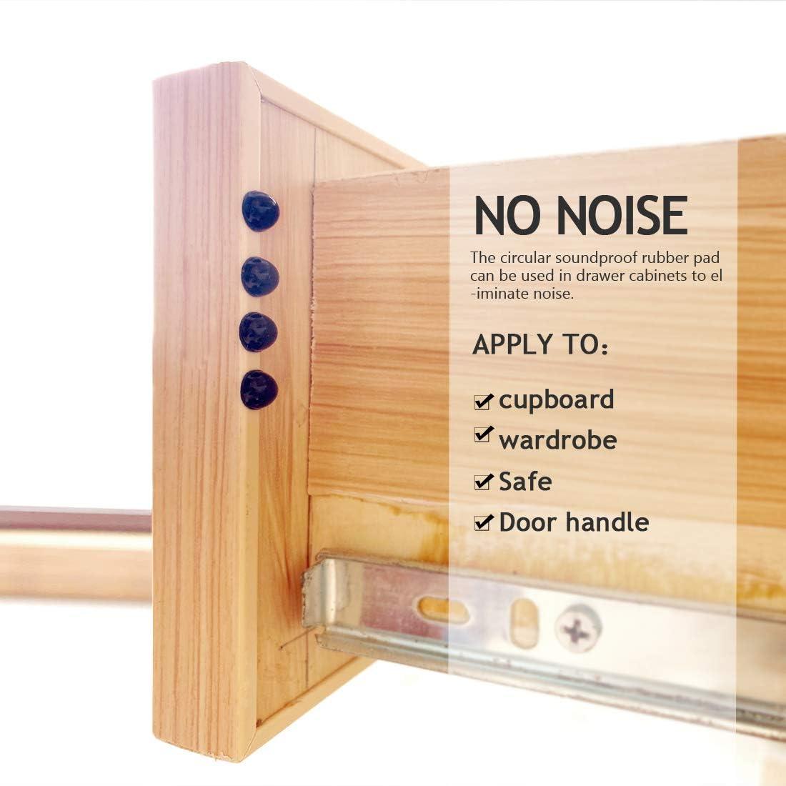 Paquete de 100 Almohadillas Adhesivas de Silicona para Muebles - Negro