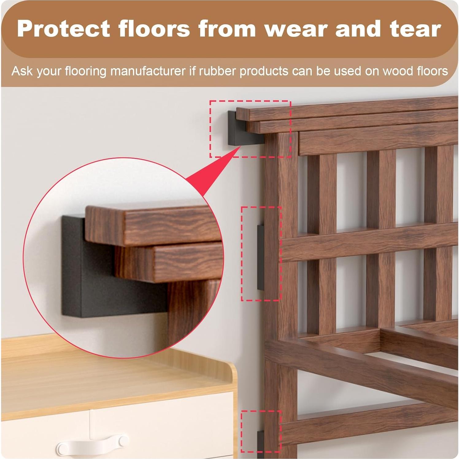 Topes de Cabecero Trcosenp 25 Pcs Espuma EVA 1.8 cm y 0.5 cm