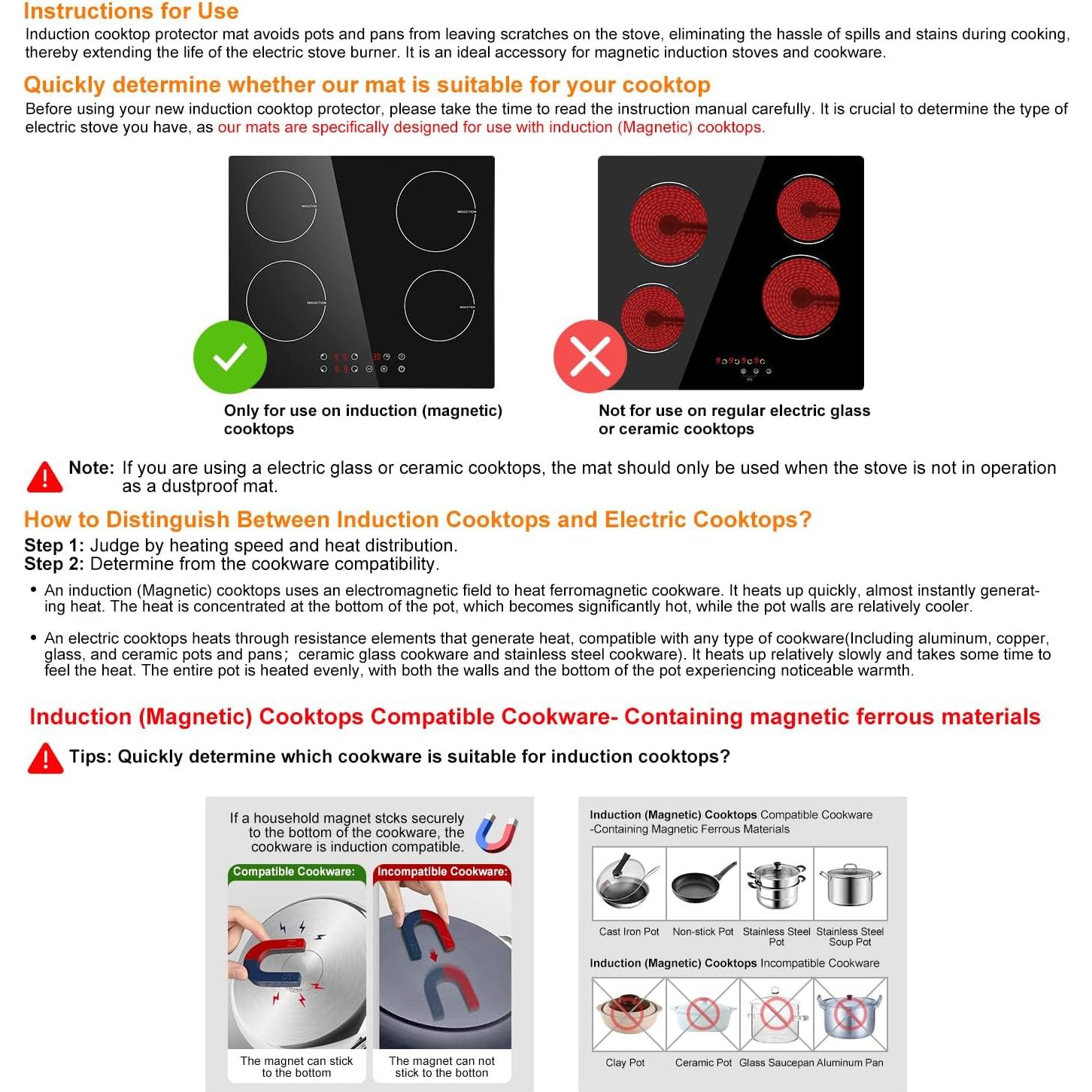 Protector de Placa de Inducción KitchenRaku 51.8x77.9cm Antirayaduras