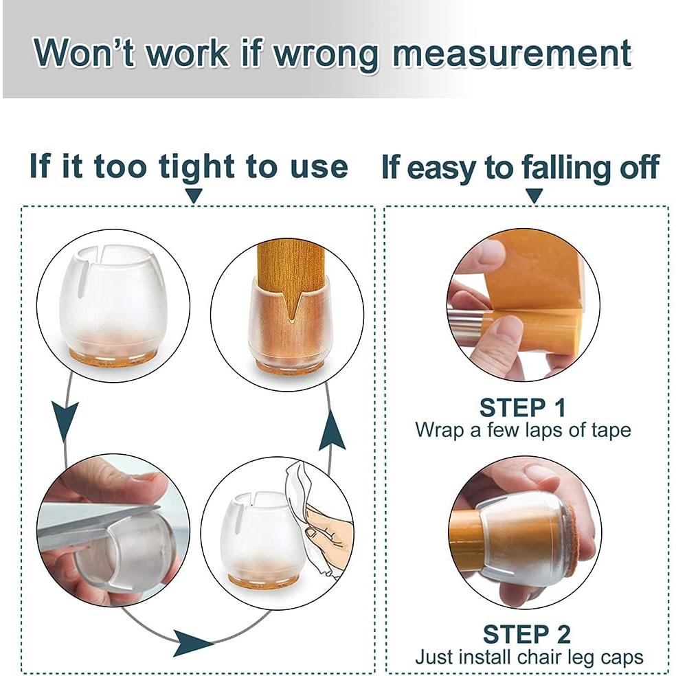 32 Protectores de Patas de Sillas Silicona Antideslizantes