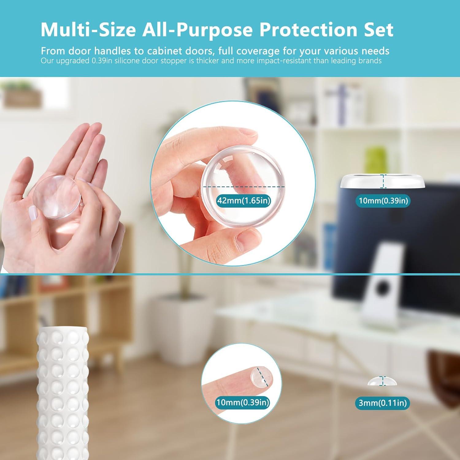 Topes de puerta y protectores de gabinete LveSunny 98Pcs