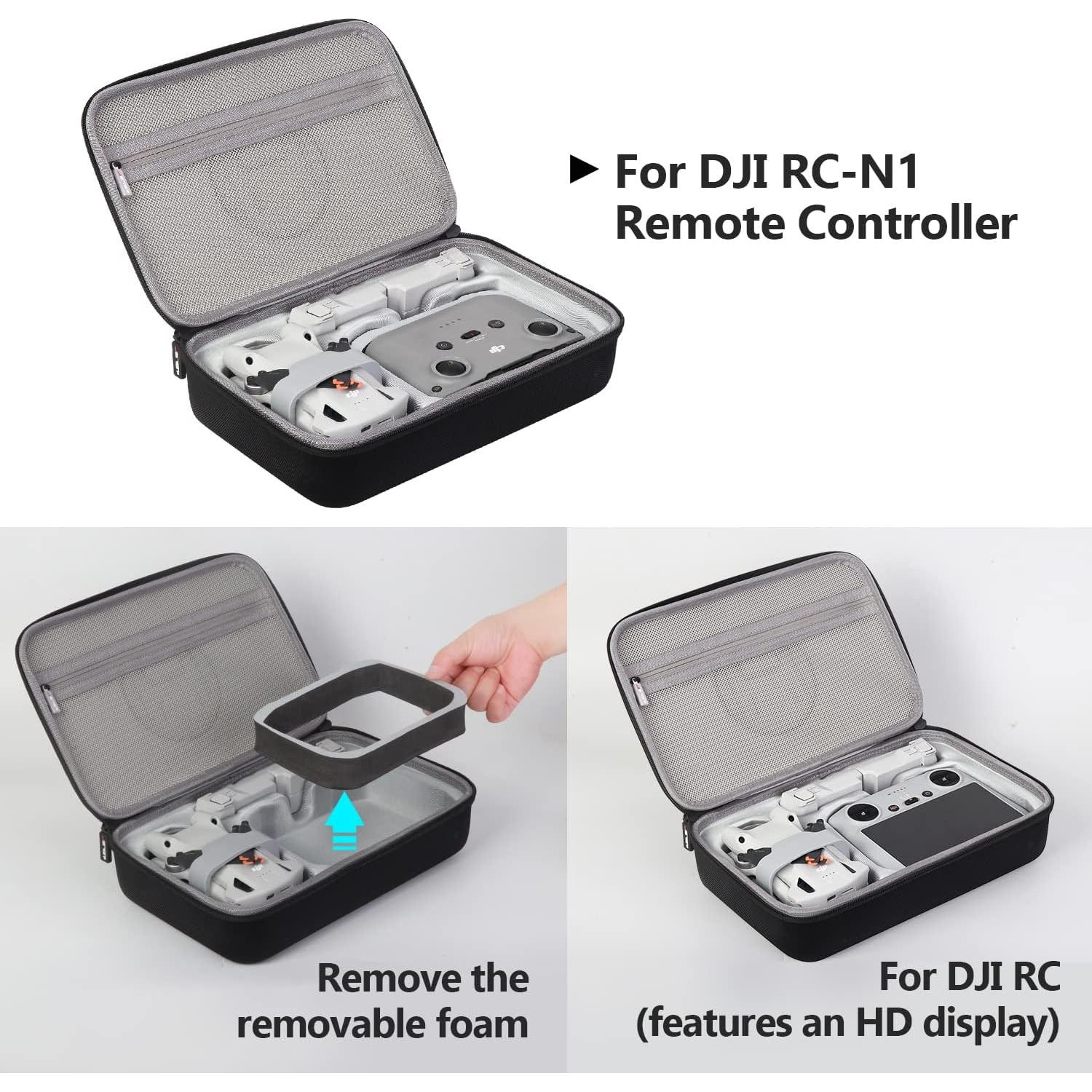 JSVER Carrying Case for DJI Mini 3 Pro/Mini 3 - Hard Shell Travel Storage Case With RC/RC-N1 Remote Controller and Accessories
