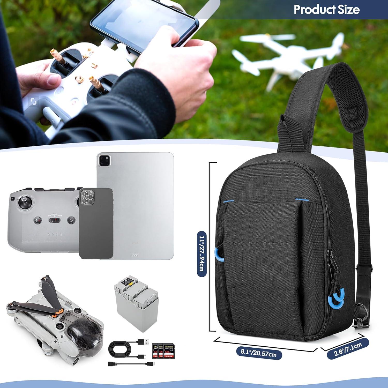 Funda de Transporte PGmoon para Dron DJI Mini 3/4 Pro - Organizador