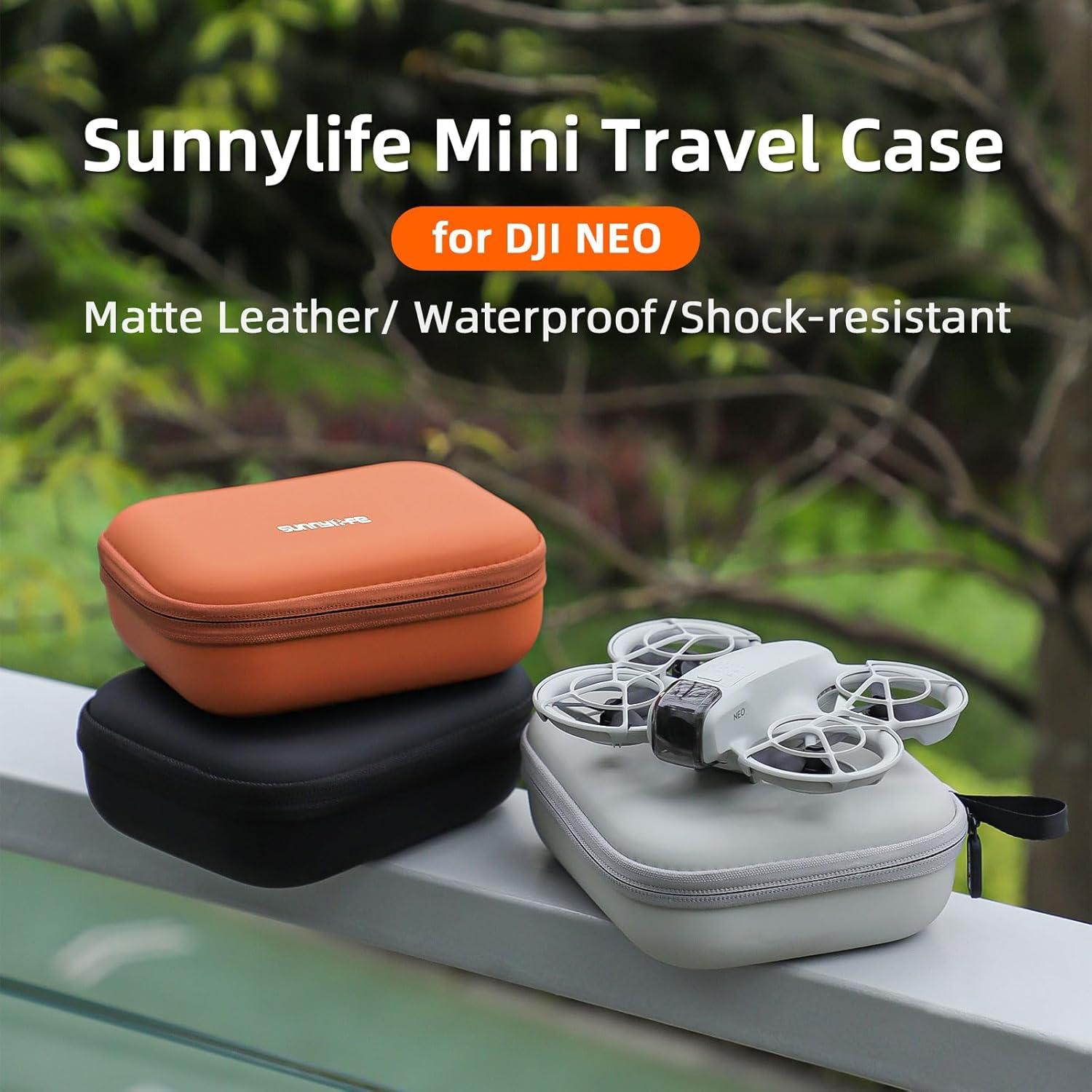 FPVtosky Carrying Case for DJI Neo - Portable Travel Storage Bag for Drone Accessories (Orange)