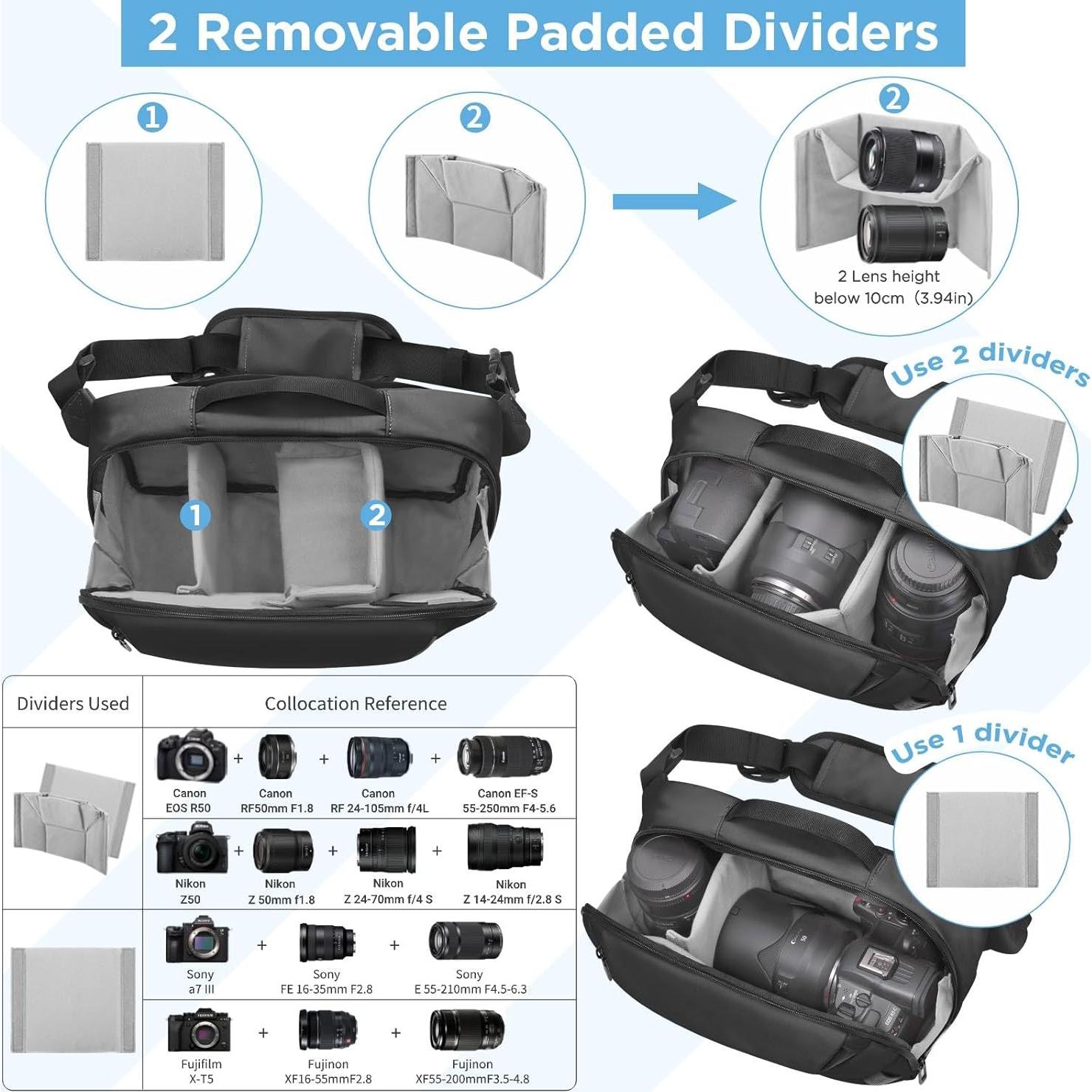 Bolsa de Mensajero TAAOKA para Cámara DSLR/SLR Impermeable