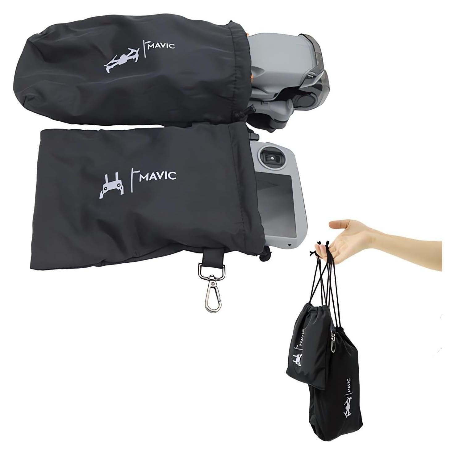 Protective Aircraft Sleeve for DJI Mini 3 Pro/4 Pro/3/Air 3s/Neo, RC/RC 2, Remote Controller Storage Pocket Bag, Drawstring Hook, Fly More Combo