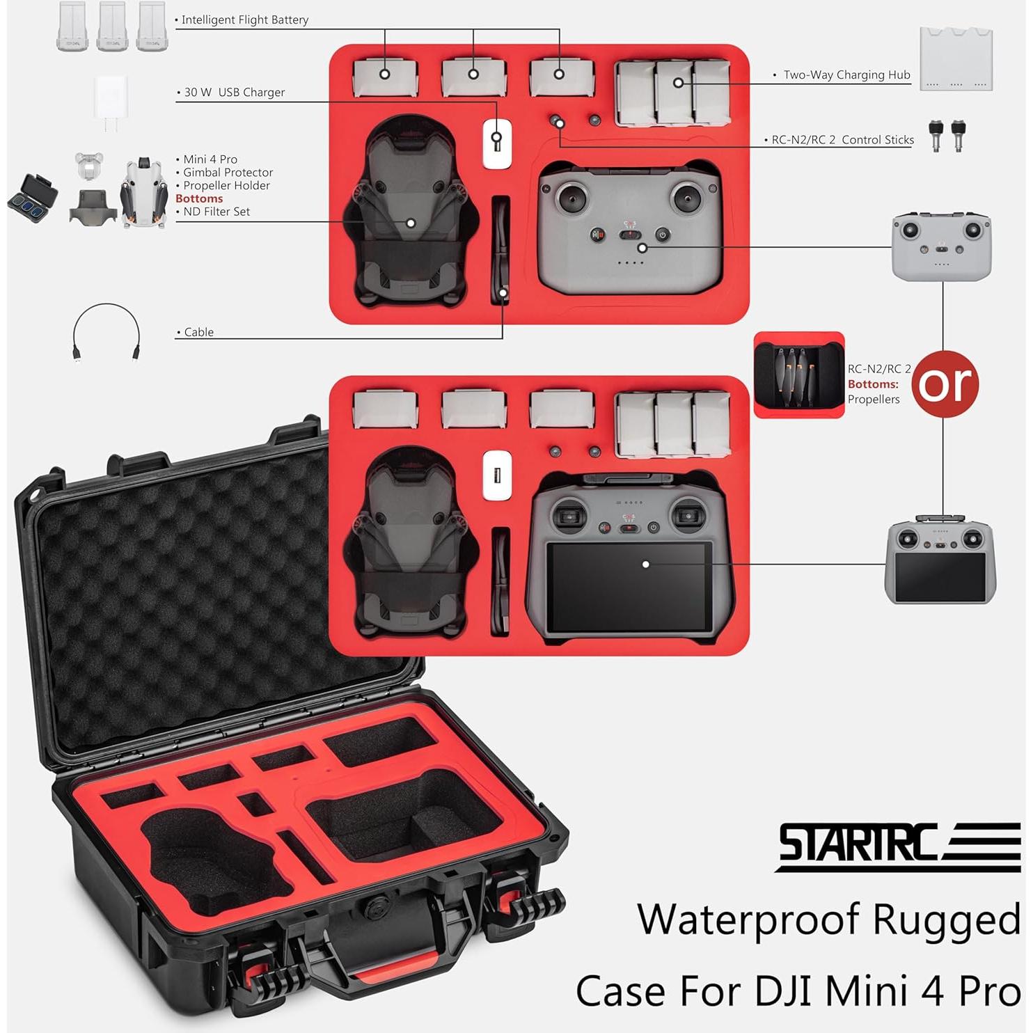 Funda Dura Impermeable STARTRC para DJI Mini 3 Pro y 4