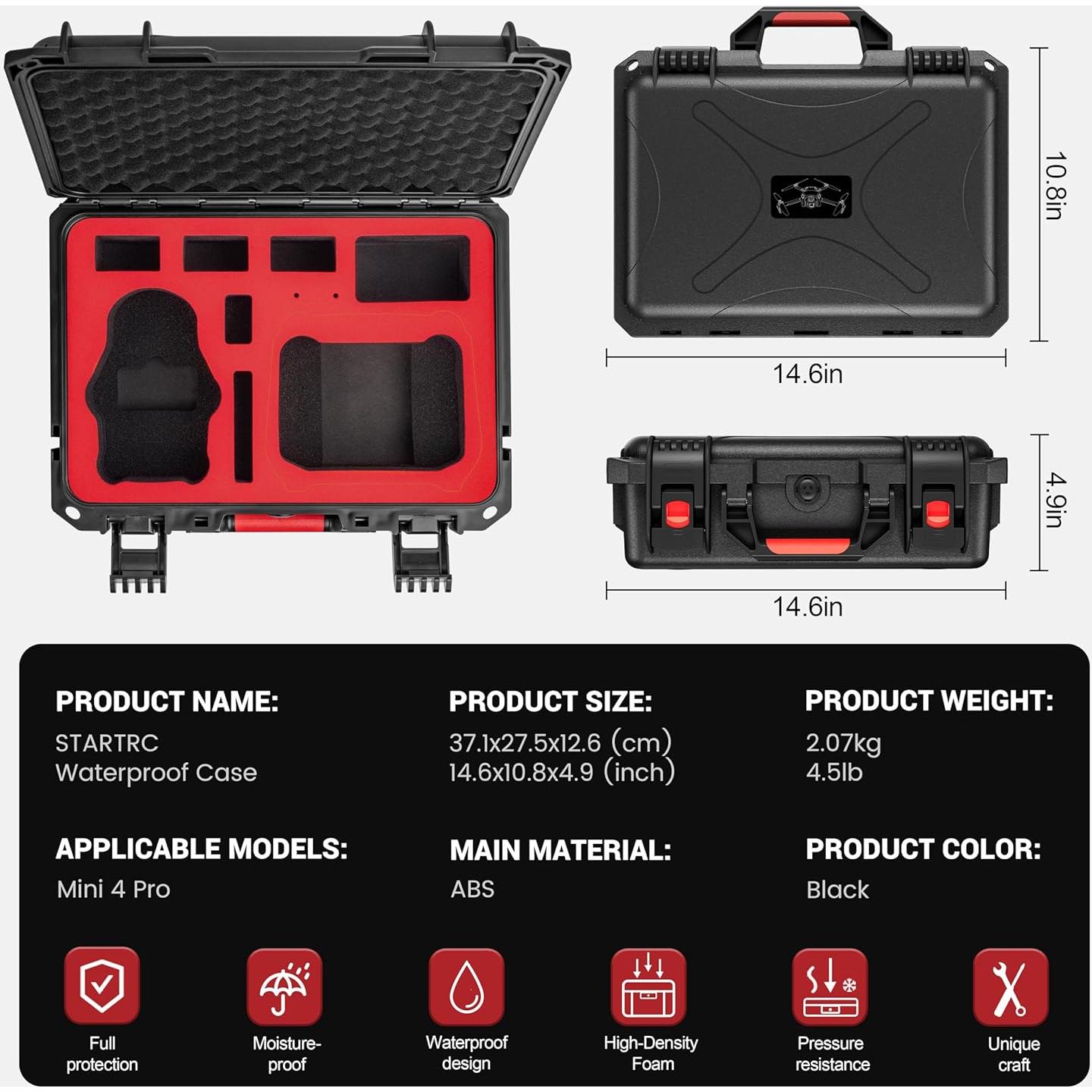 Funda Dura Impermeable STARTRC para DJI Mini 3 Pro y 4