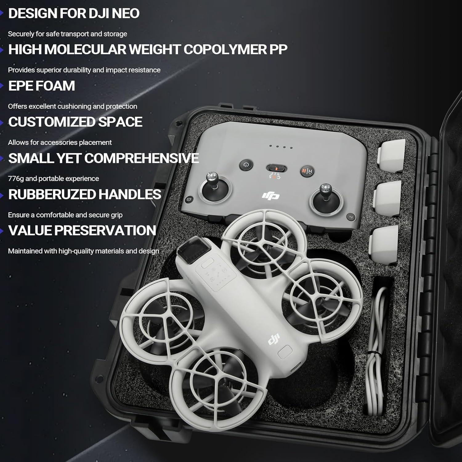 Funda Dura Impermeable YETEETH para Dron DJI NEO Combo