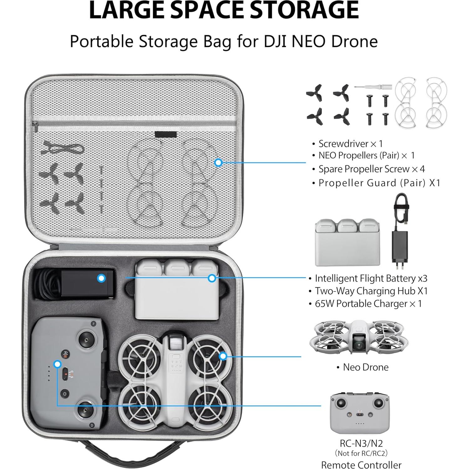 Funda de Transporte STARTRC para Drone DJI Neo Fly More Combo