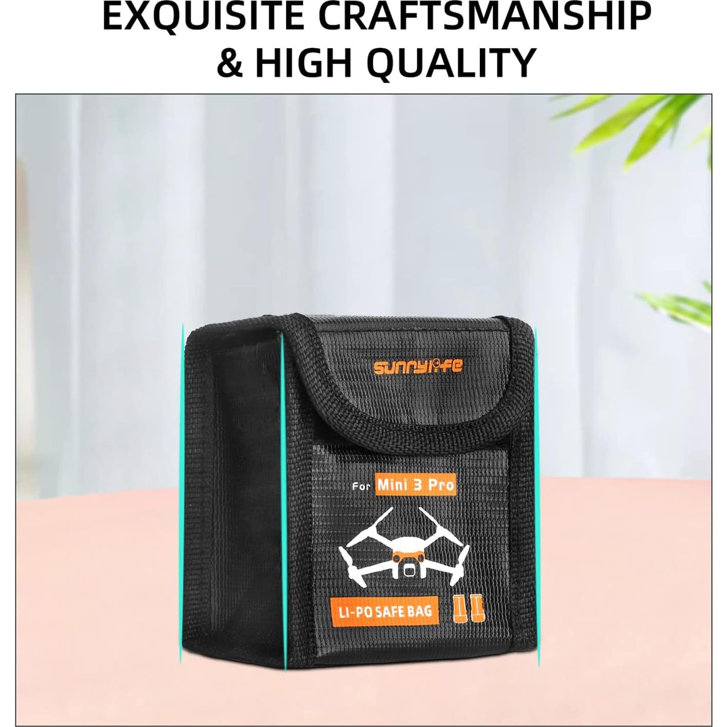 Bolsa de Seguridad Resistente al Fuego Anbee para Baterías Lipo DJI Mini 3/3 Pro