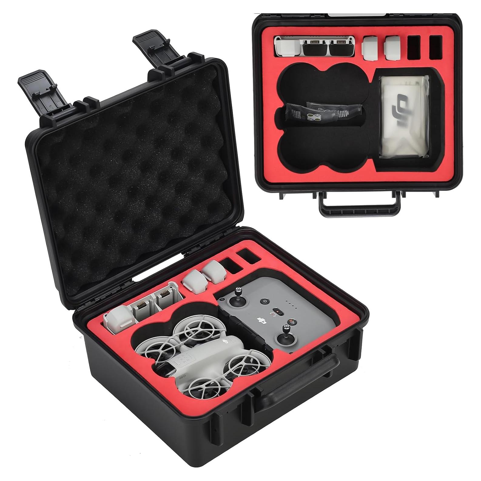Neo Case, Hard Waterproof Carrying Case for DJI Neo Fly More Combo, Travel Portable Case for DJI NEO Accessories(RC-N3/N2 Remote Controller,Neo Intelligent Flight Battery/Charging Hub,etc)