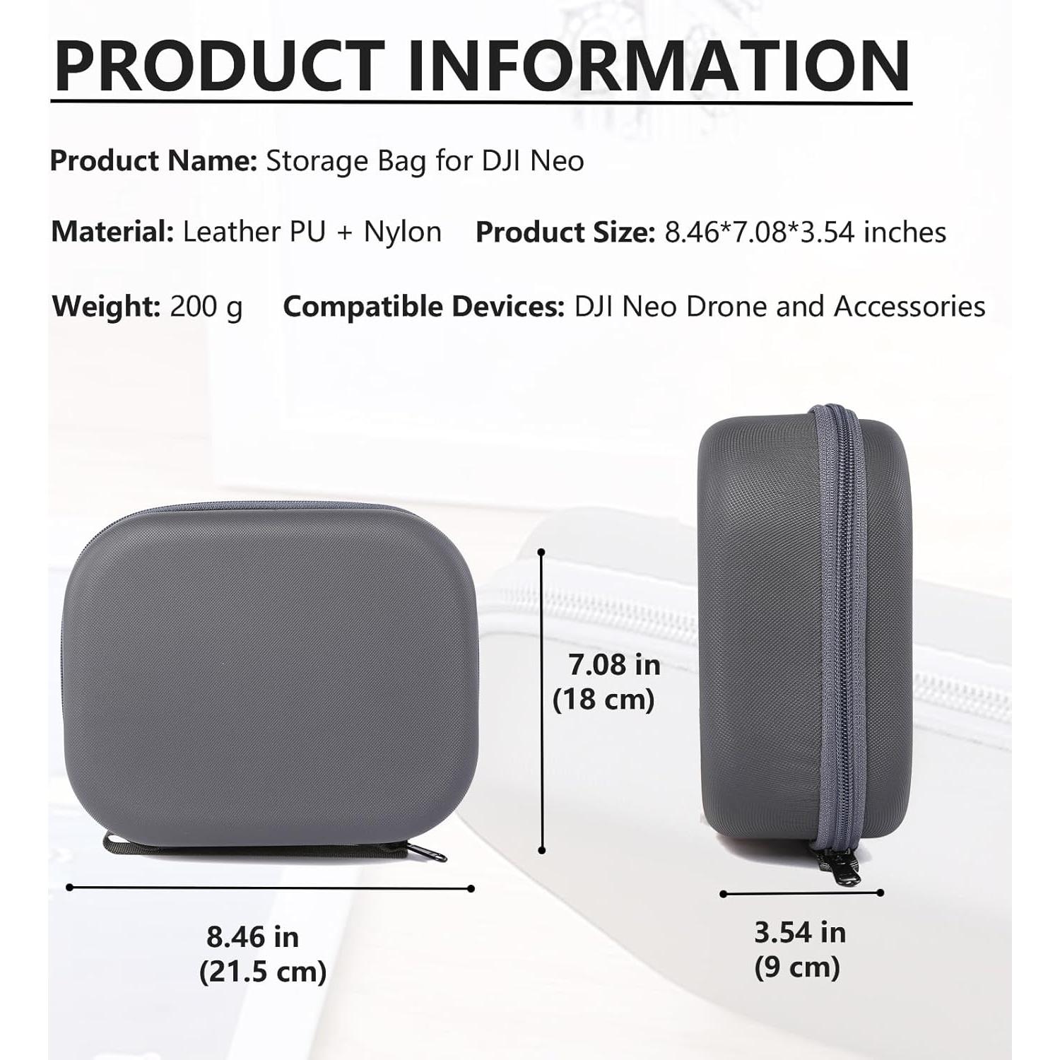 Bolsa de Almacenamiento para Drone DJI Neo - Funda Dura Gris