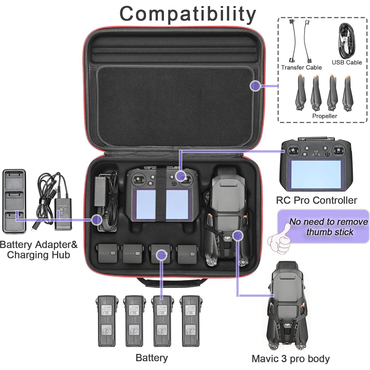 Funda Dura RLSOCO para DJI Mavic 3 Pro y Accesorios