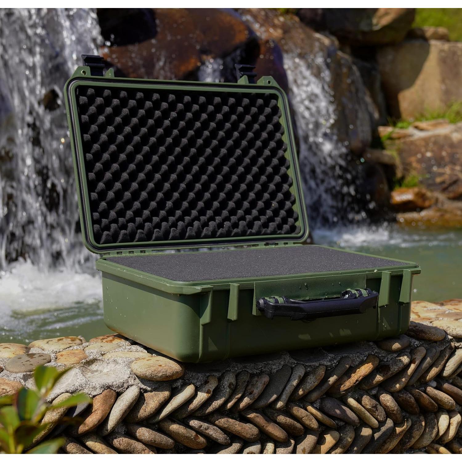 Funda Dura Impermeable MEIJIA 18.5x14.06x6.93 cm Verde