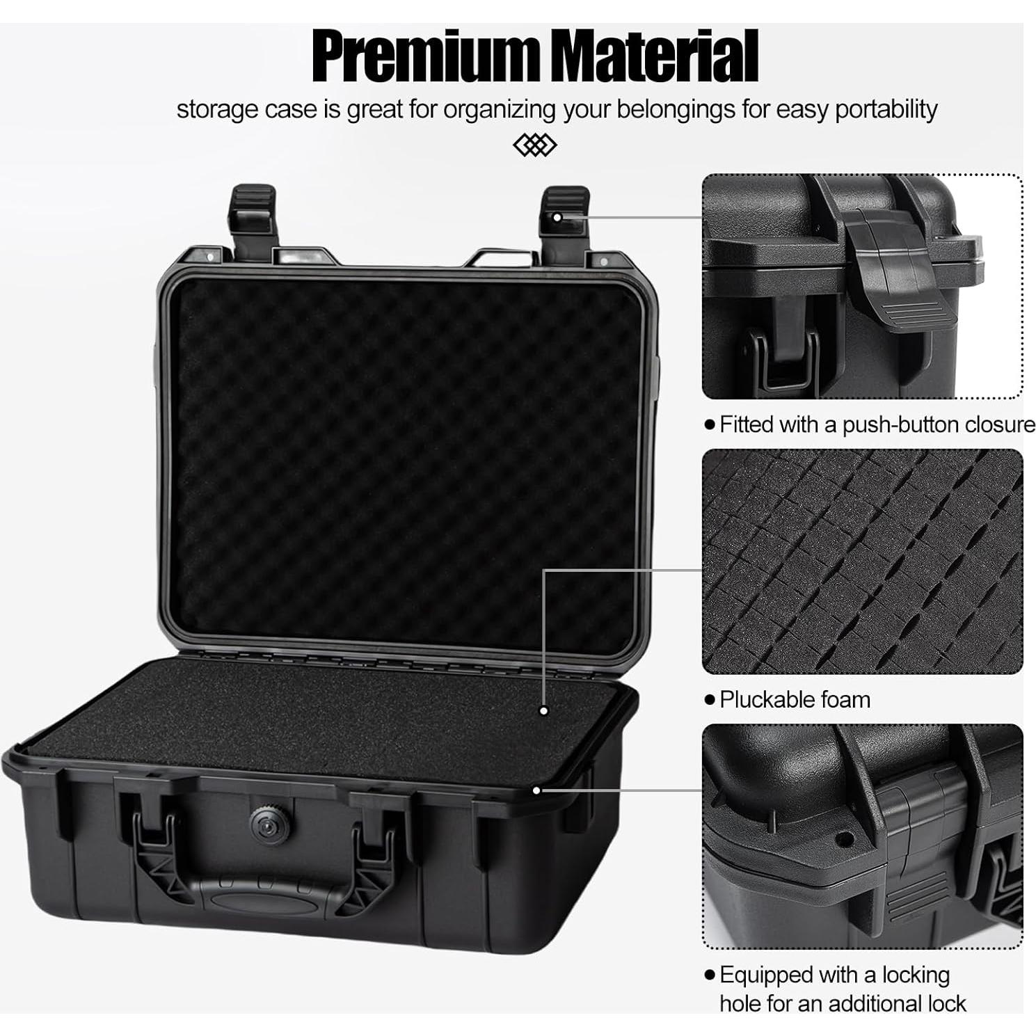 Funda rígida impermeable Moubruk 43x35x15cm con espuma