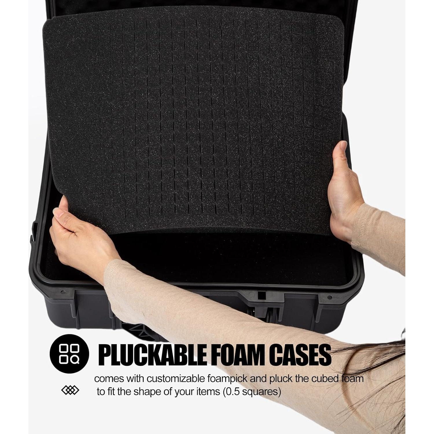 Funda rígida impermeable Moubruk 43x35x15cm con espuma