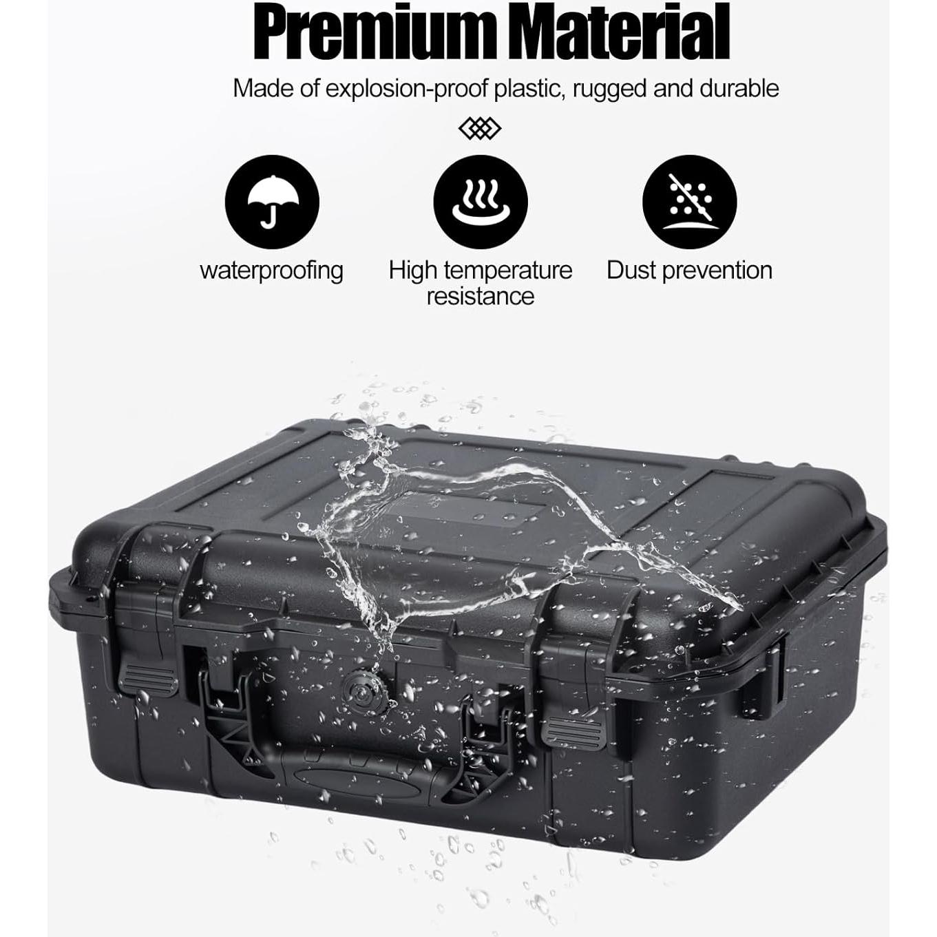 Funda rígida impermeable Moubruk 43x35x15cm con espuma