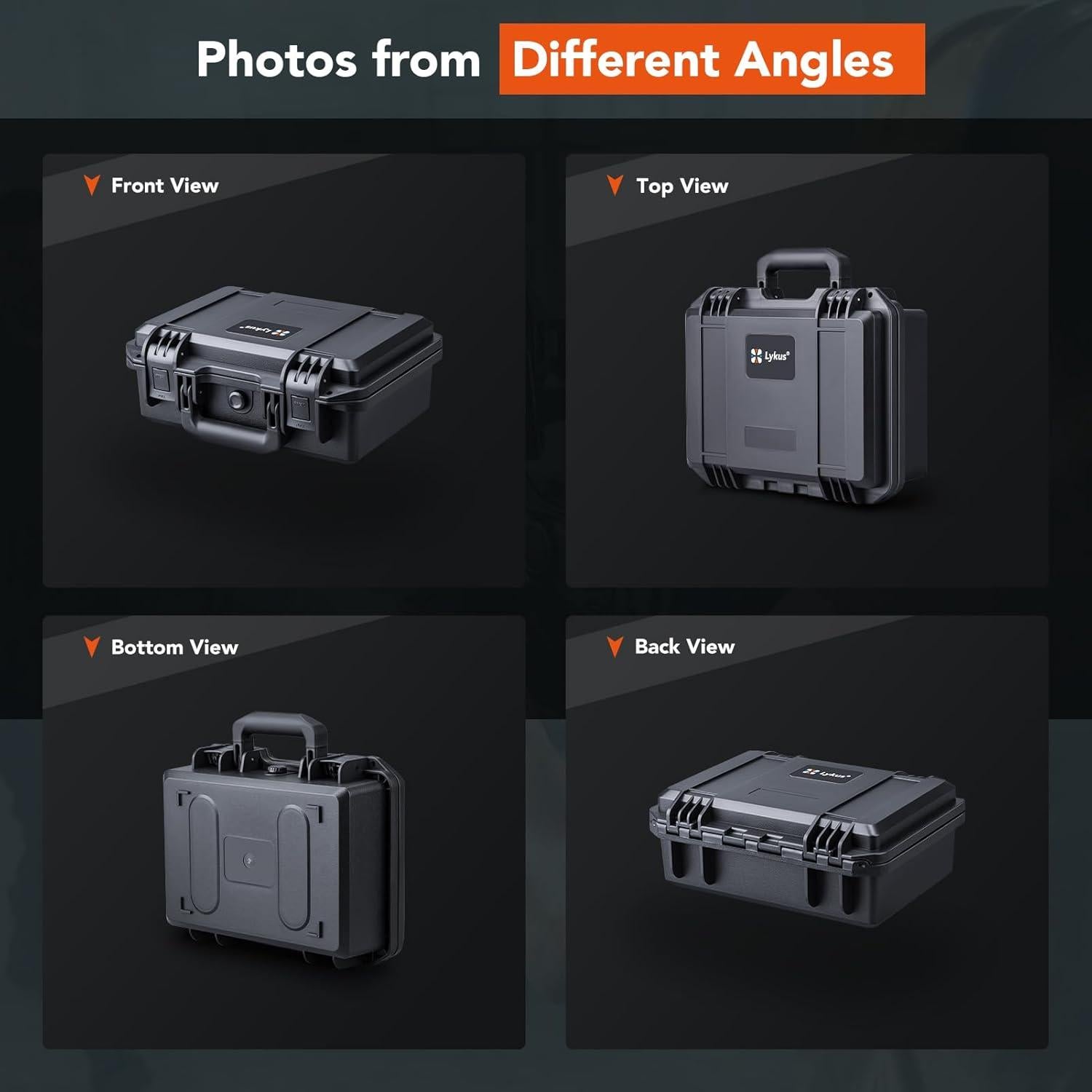 Estuche Duro Impermeable Lykus HC-3010 30x20x12 cm