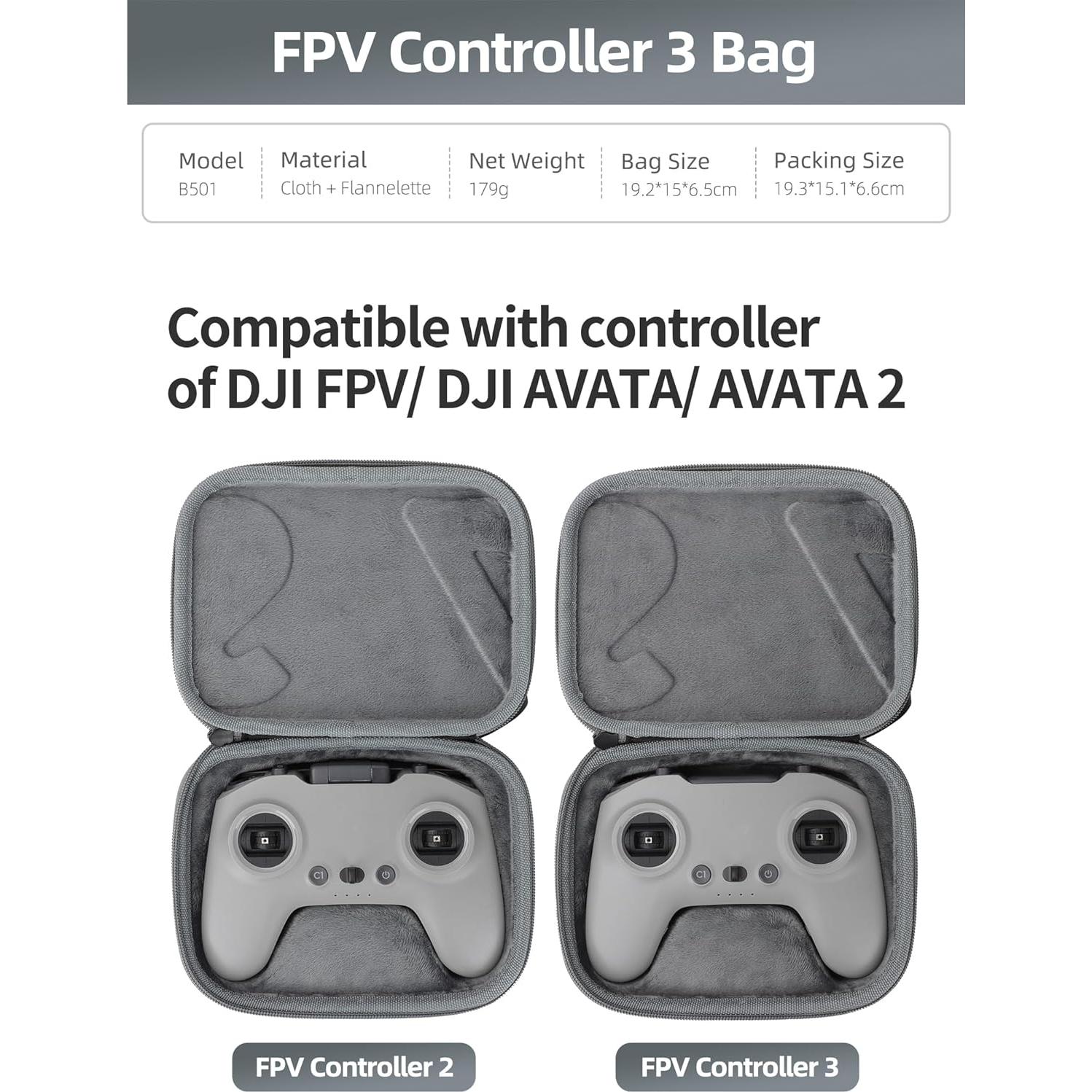 Funda de Transporte FSIDIWT para Controlador Remoto DJI FPV 3