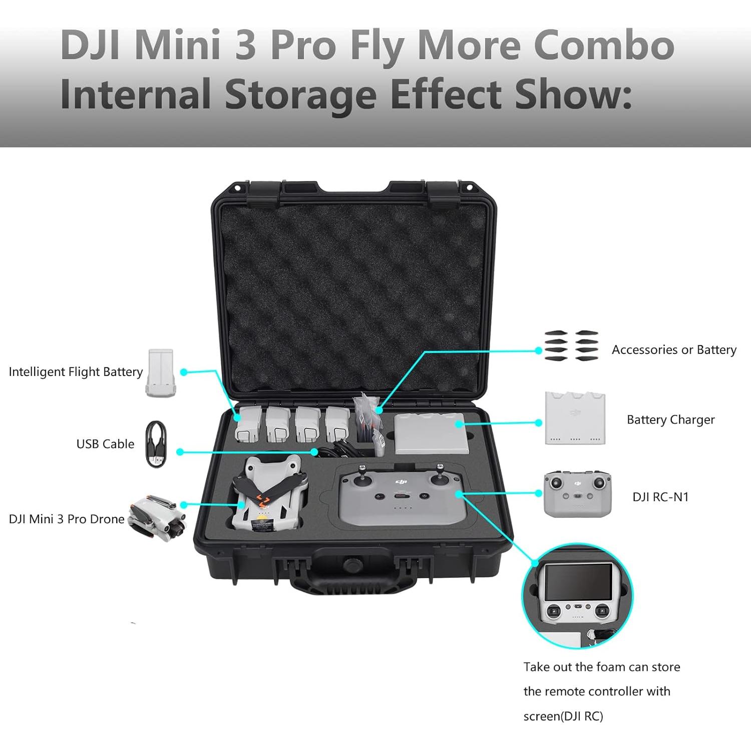 Funda Dura Impermeable Flyekist para DJI Mini 3 Pro - 37x31.5x11 cm