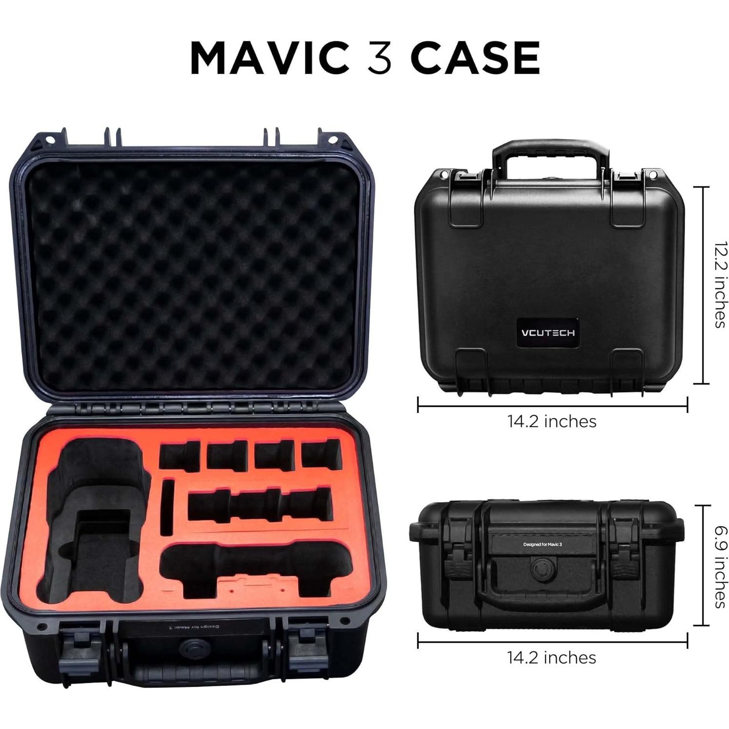 Funda Dura Impermeable VCUTECH para DJI Mavic 3 - 36.1x30.9cm