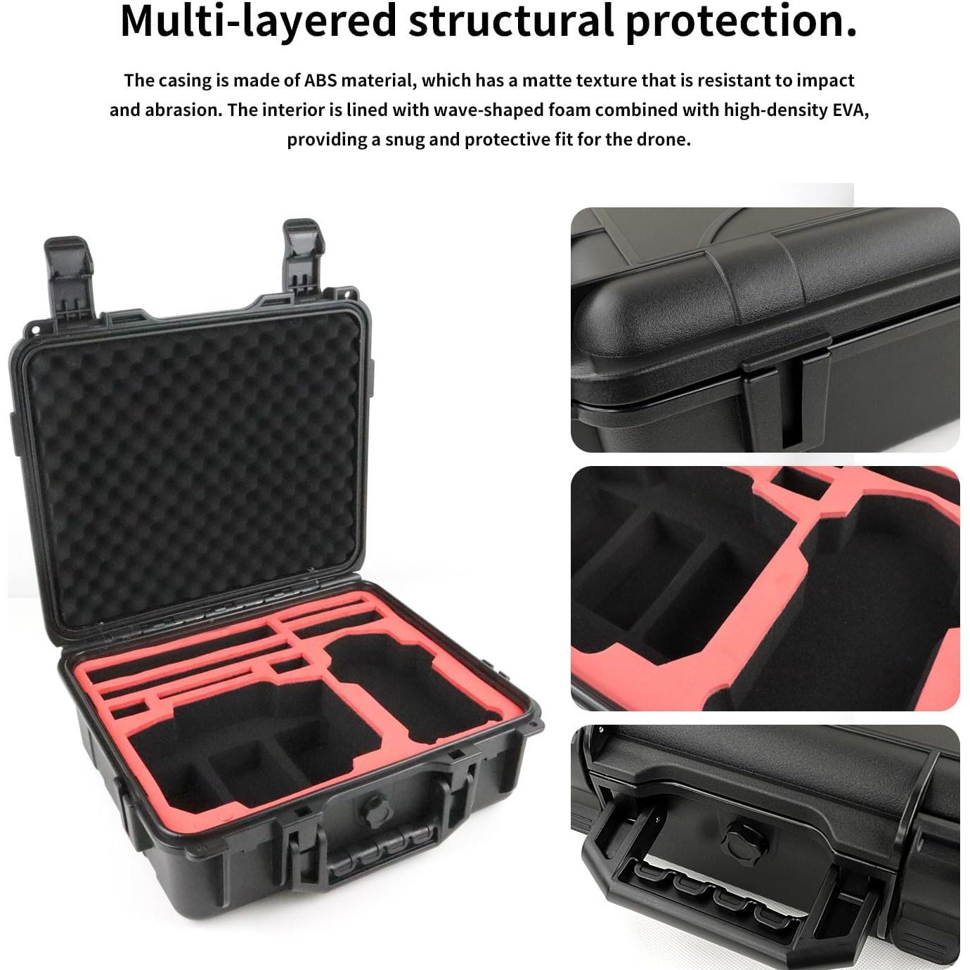 Estuche Duro Impermeable Liyirui para Drone DJI Air 2S - Negro