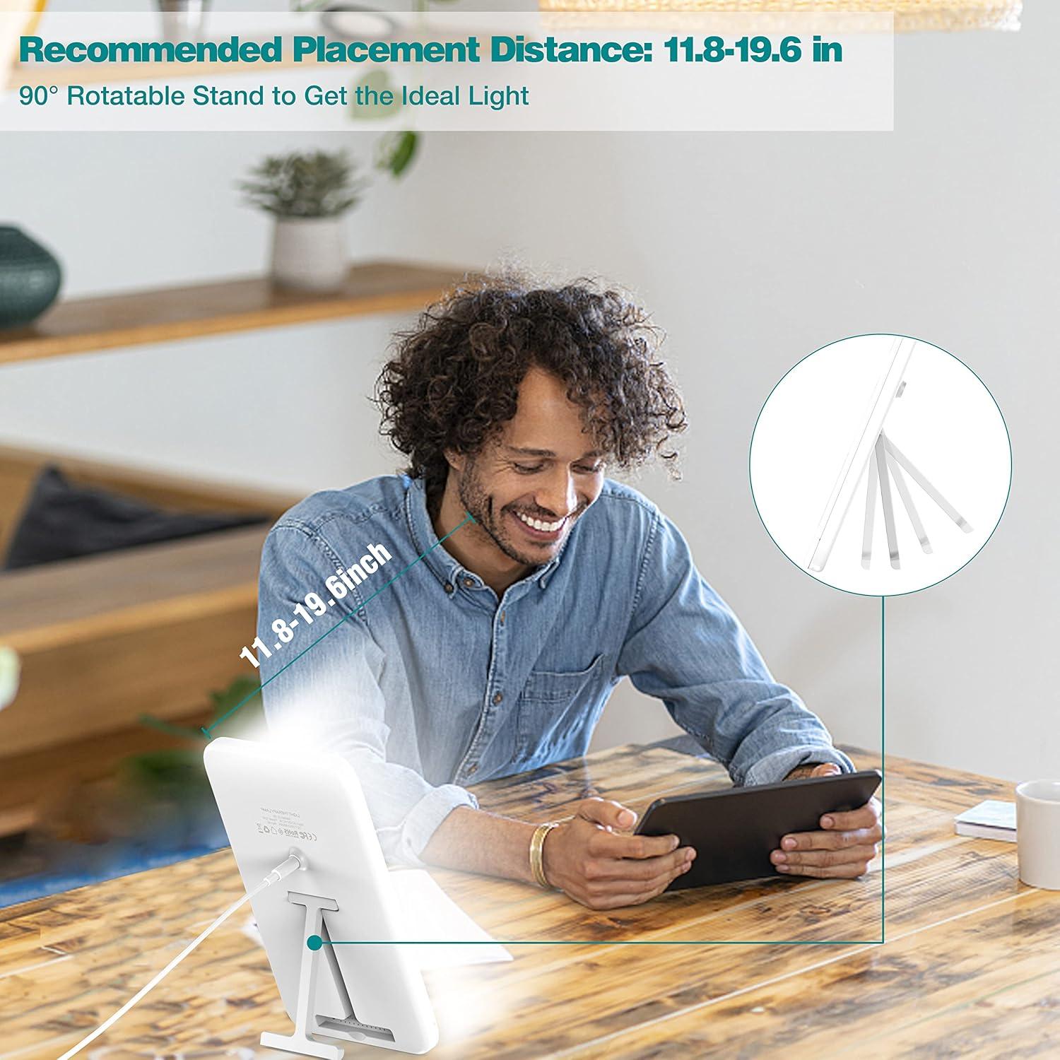 Lámpara de Terapia de Luz Wobrikosee 10000 Lux Sin UV