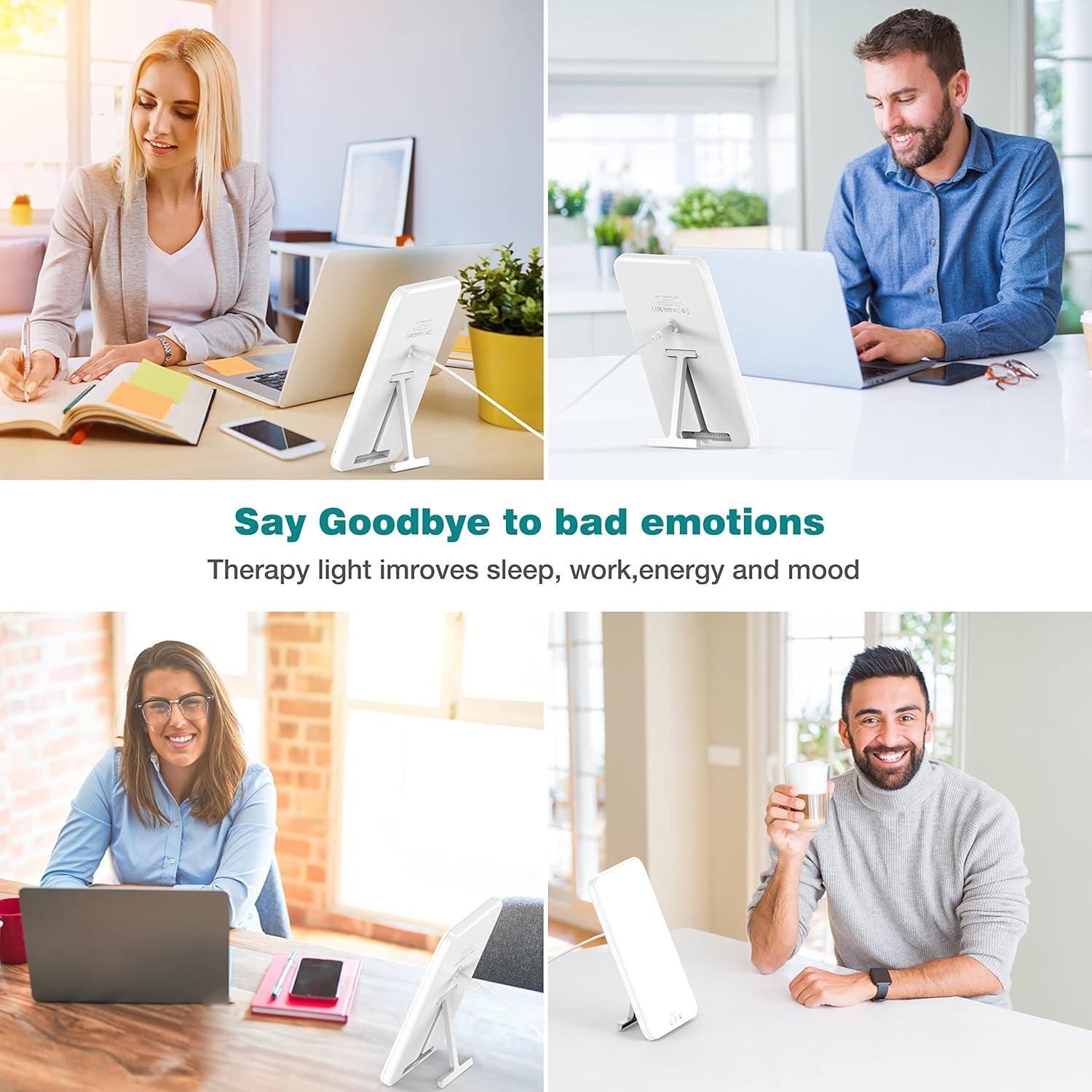 Lámpara de Terapia de Luz Wobrikosee 10000 Lux Sin UV