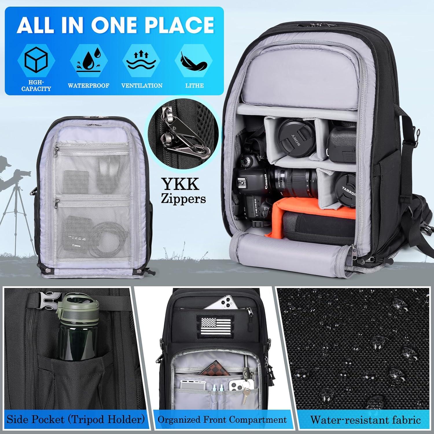 Mochila para Cámara Profesional SDYSM 15.6" Impermeable