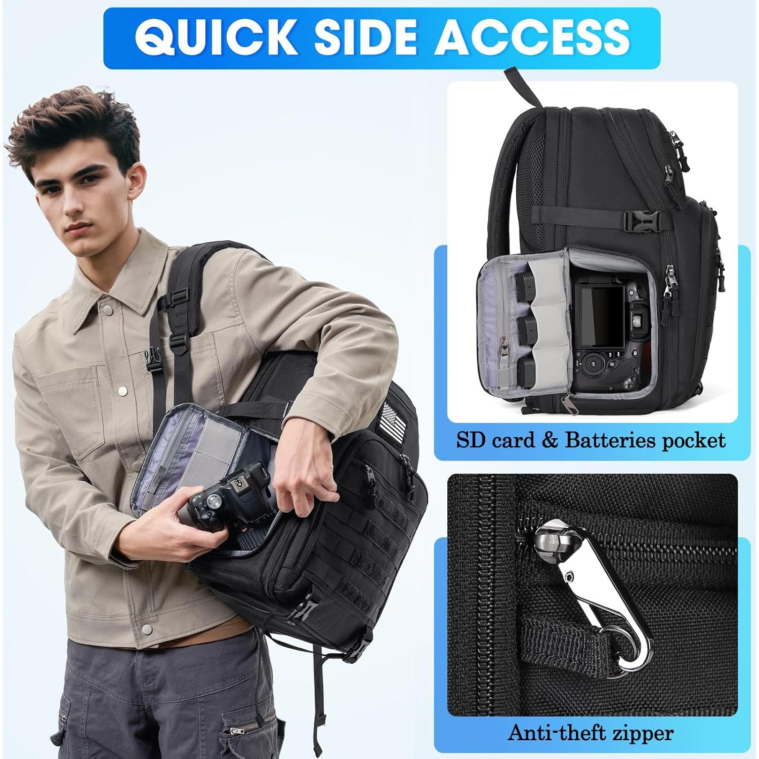 Mochila para Cámara Profesional SDYSM 15.6" Impermeable