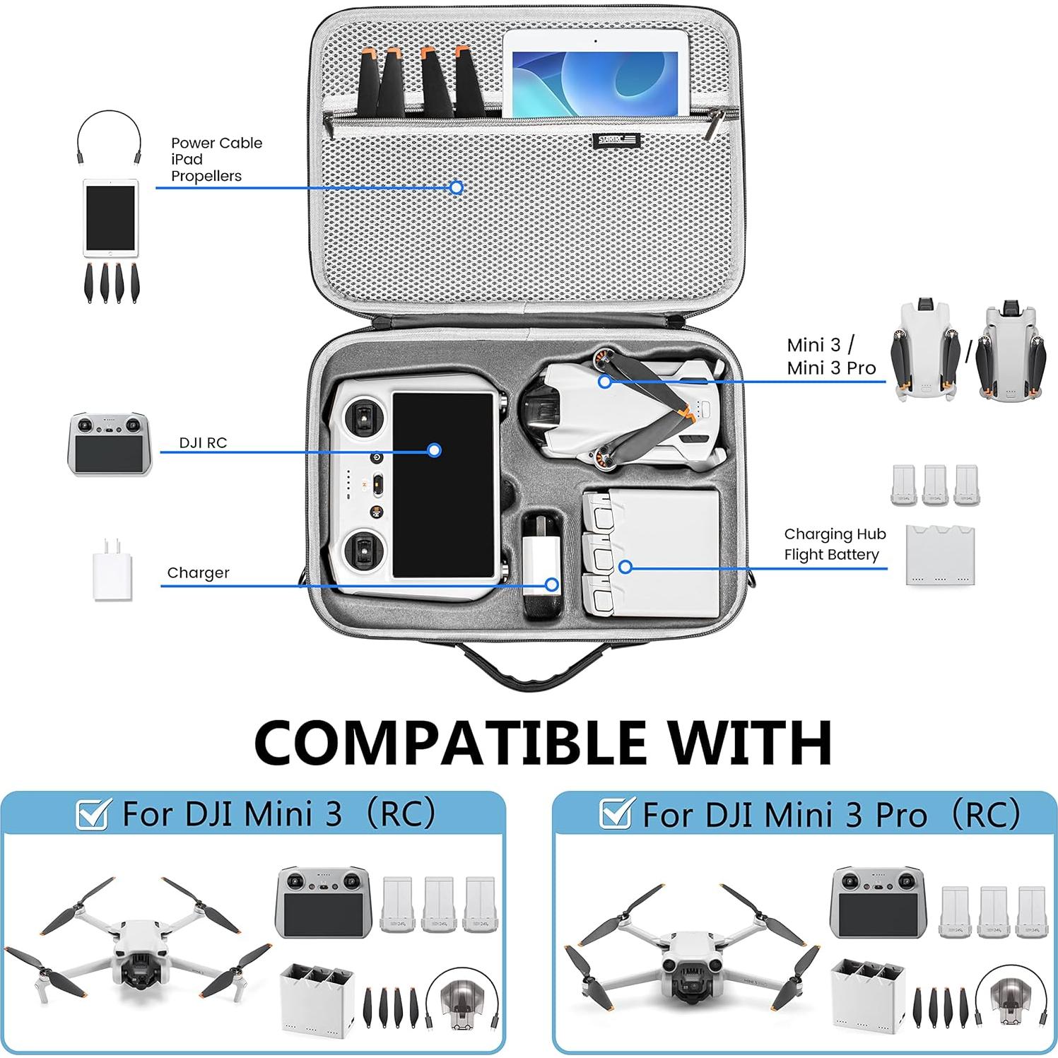 Funda de Transporte STARTRC para DJI Mini 3 Pro - Compacta y Resistente