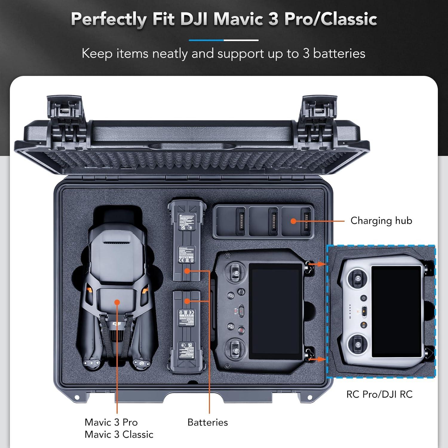 Estuche Duro Impermeable Lykus Titan M340 para DJI Mavic 3 Pro