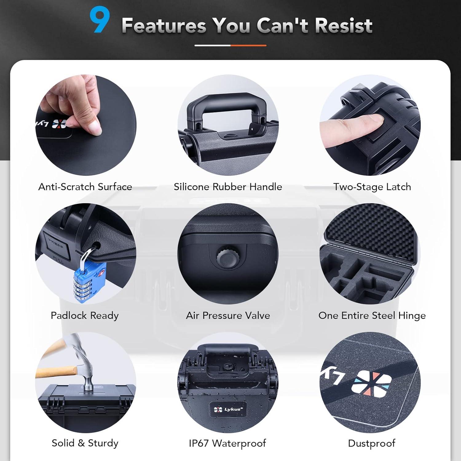 Estuche Duro Impermeable Lykus Titan M340 para DJI Mavic 3 Pro