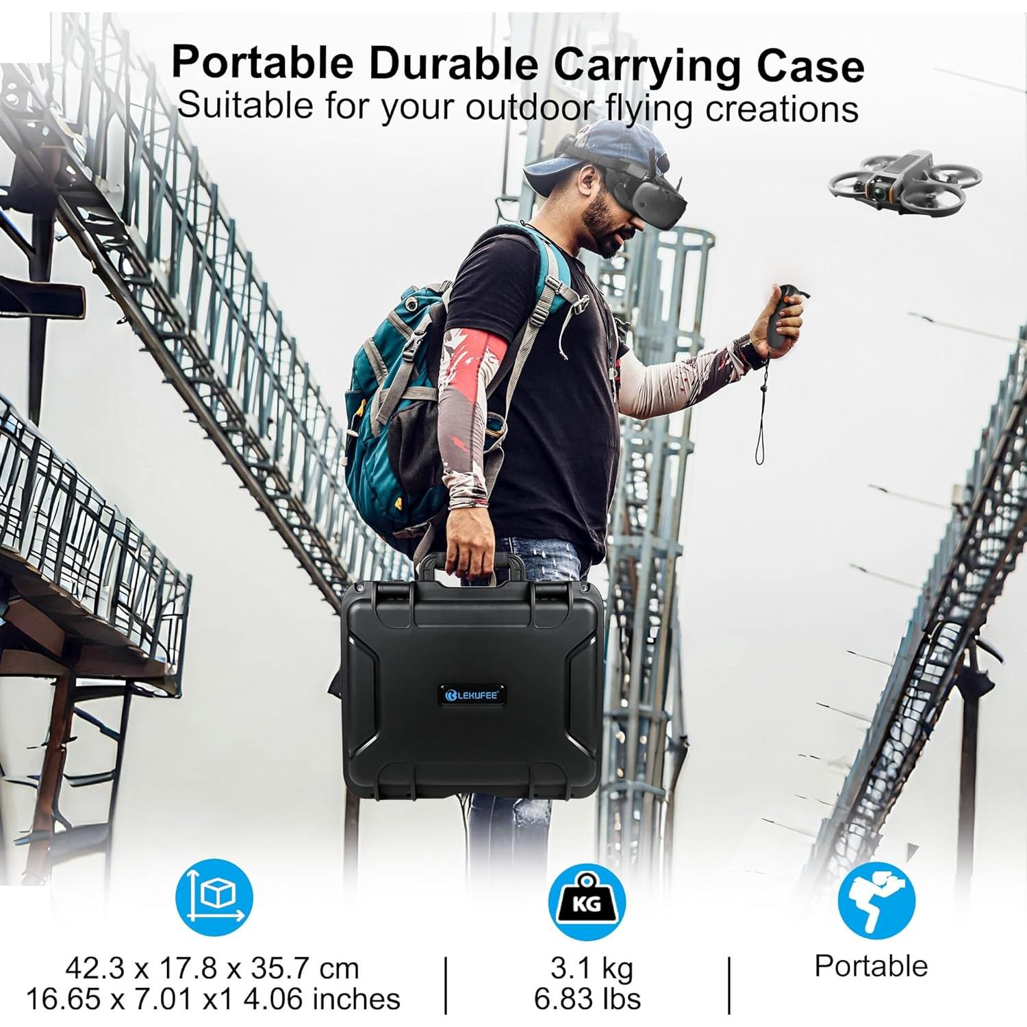 Funda Dura Impermeable Lekufee LK1201 para Drone DJI Avata 2