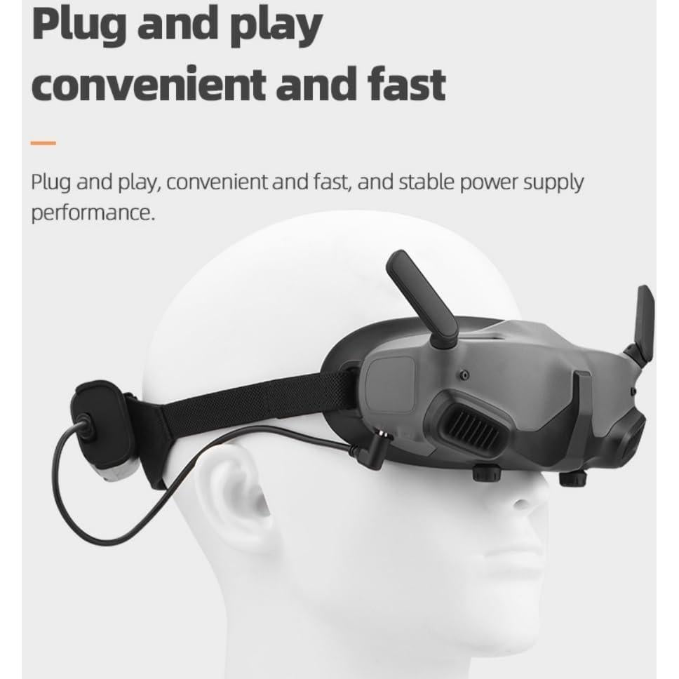 Soporte Clip Batería y Cable Alimentación Axisflying Gafas 2