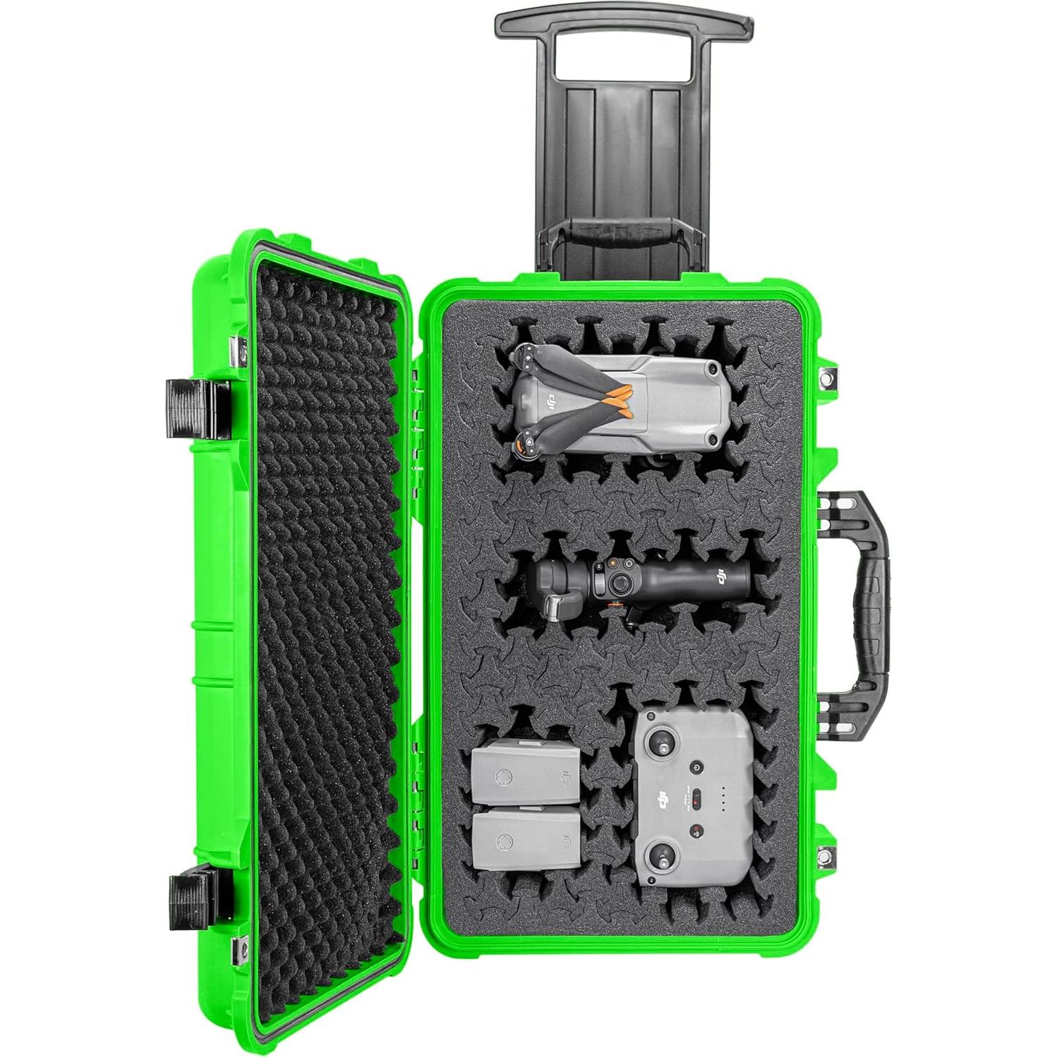 Maleta Rodante Dura Eylar 22" Verde Neón con Espuma RAGAR