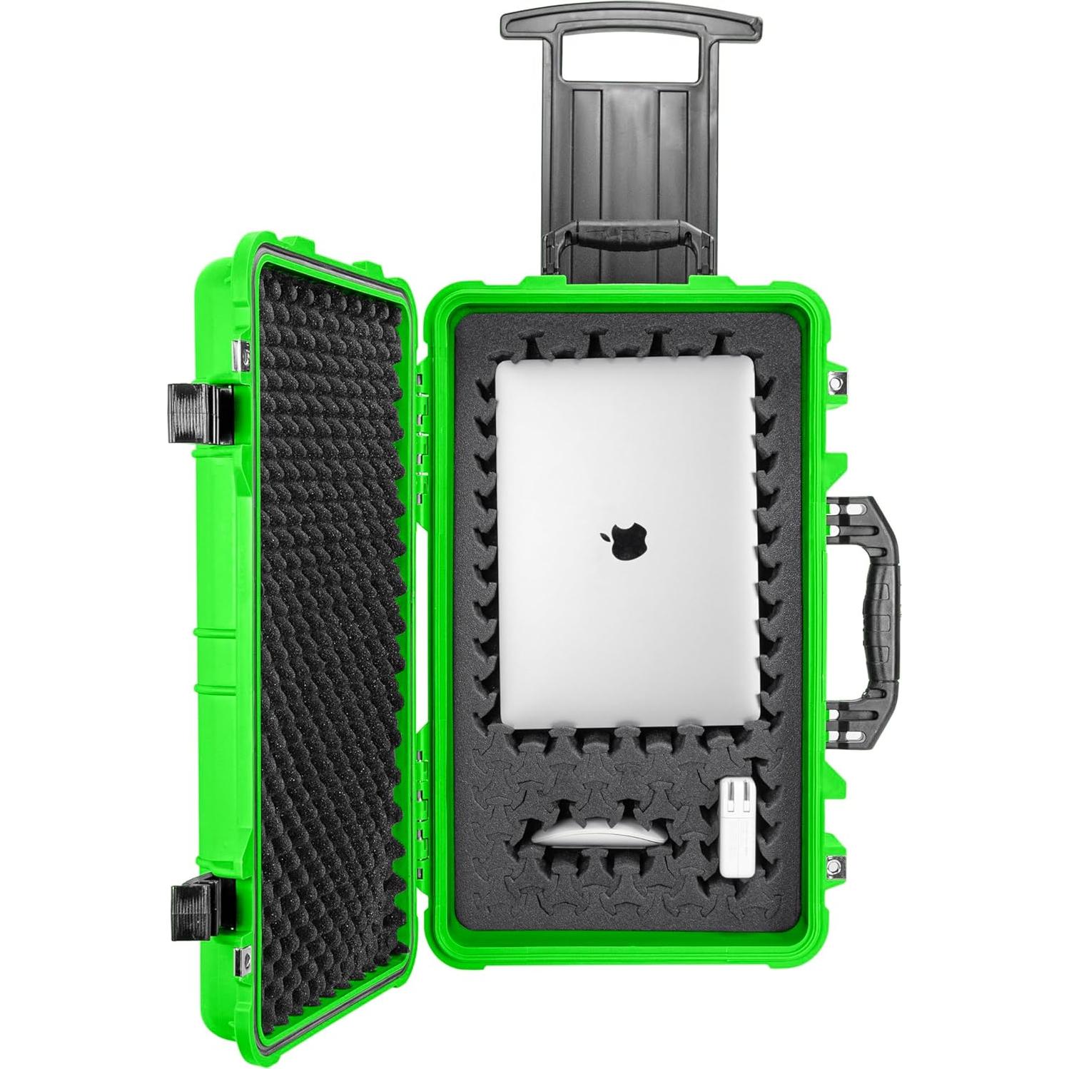 Maleta Rodante Dura Eylar 22" Verde Neón con Espuma RAGAR