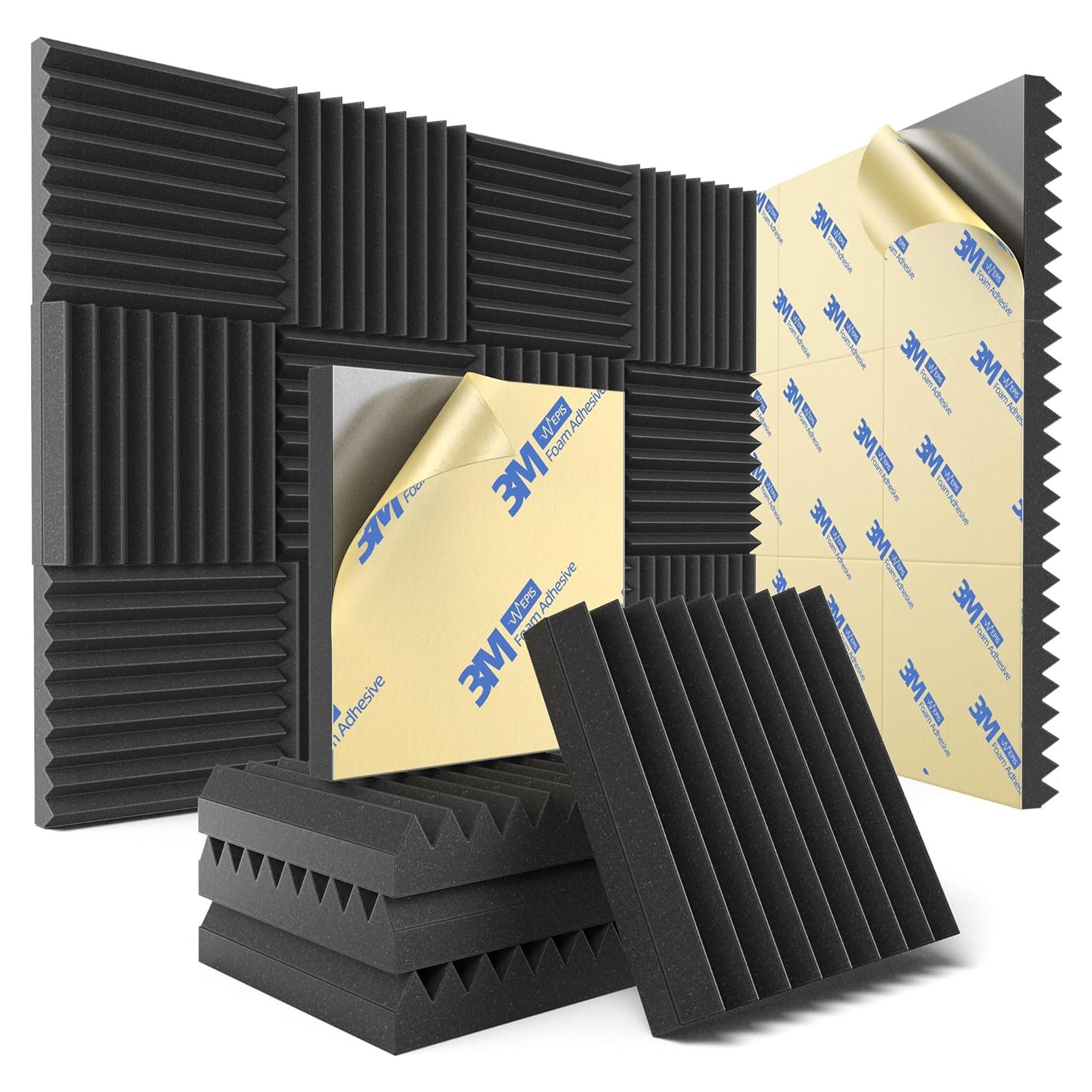 Paneles Acústicos Aislantes NEPIS 12 Piezas 5.08 cm Negro