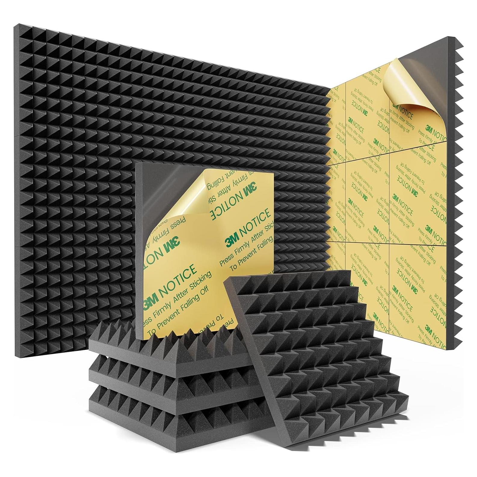 Paneles Acústicos Sonicism 12 Piezas 30.48x30.48cm Negro